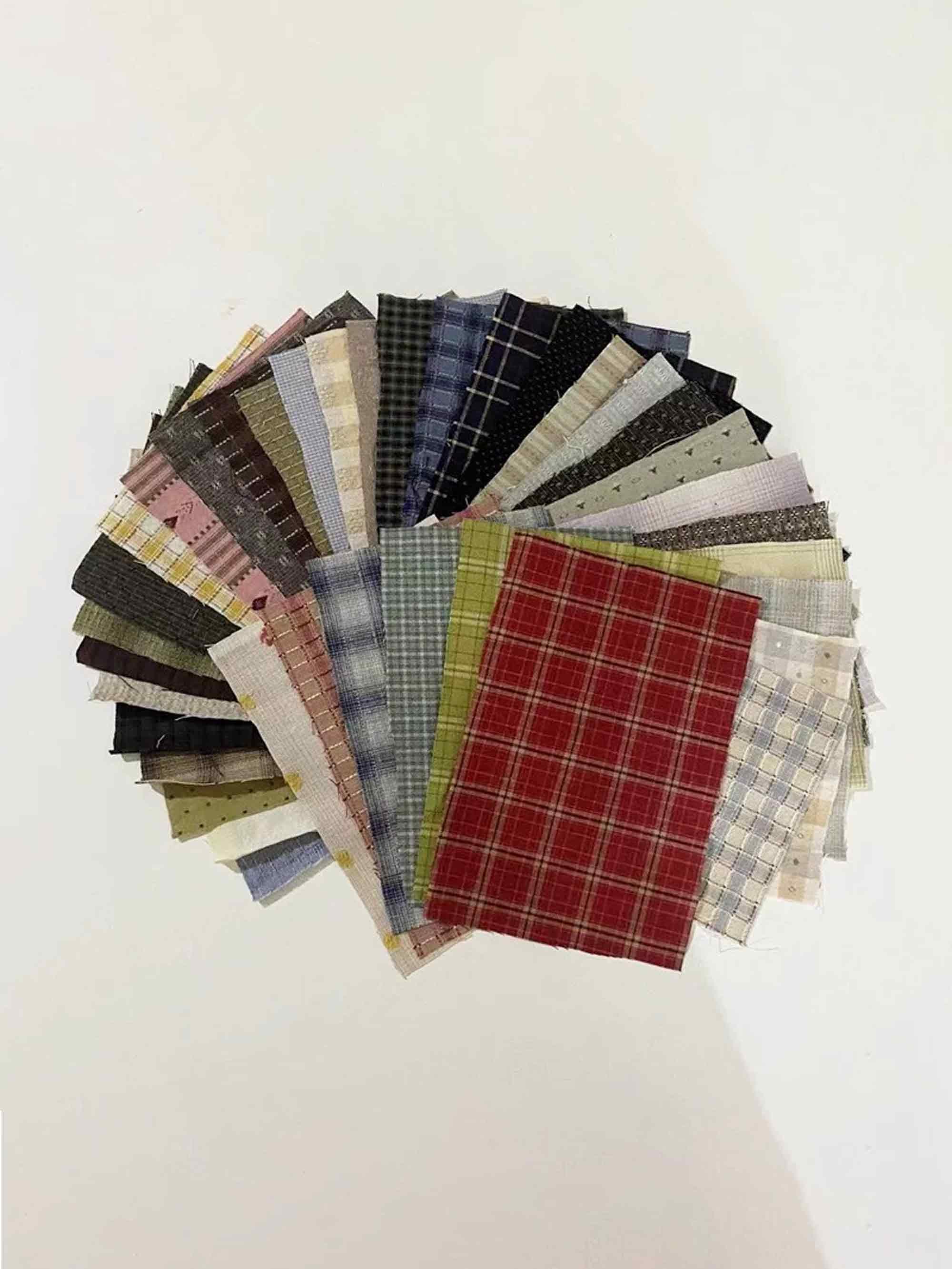 Yarn-Dyed Fabric Scraps for Clothes & Patchwork (10 Pieces) - Printed / Medium - ACCESSORIES-Others