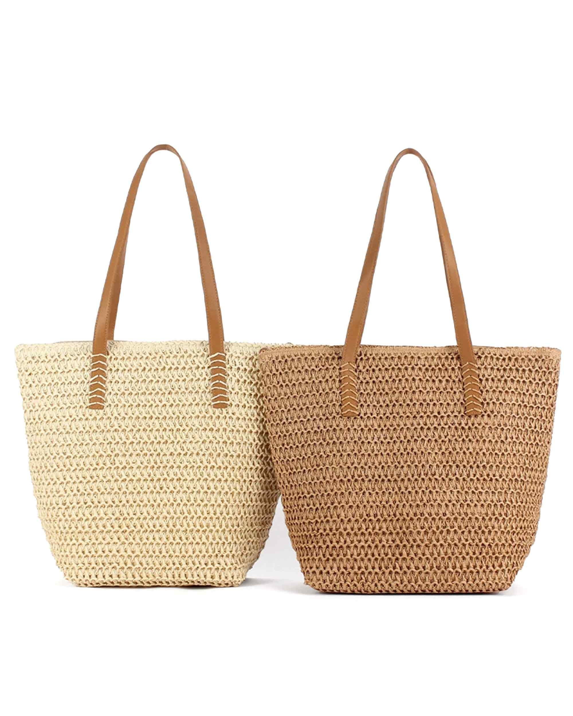 Woven Tapered Tote - ACCESSORIES-Bag