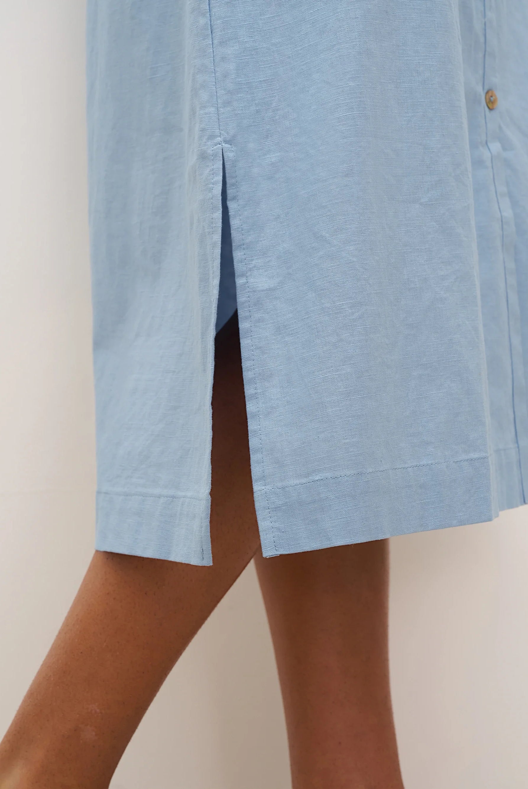 Linen Ladder Tie Simple Dress - DRESSES-Linen Maxi