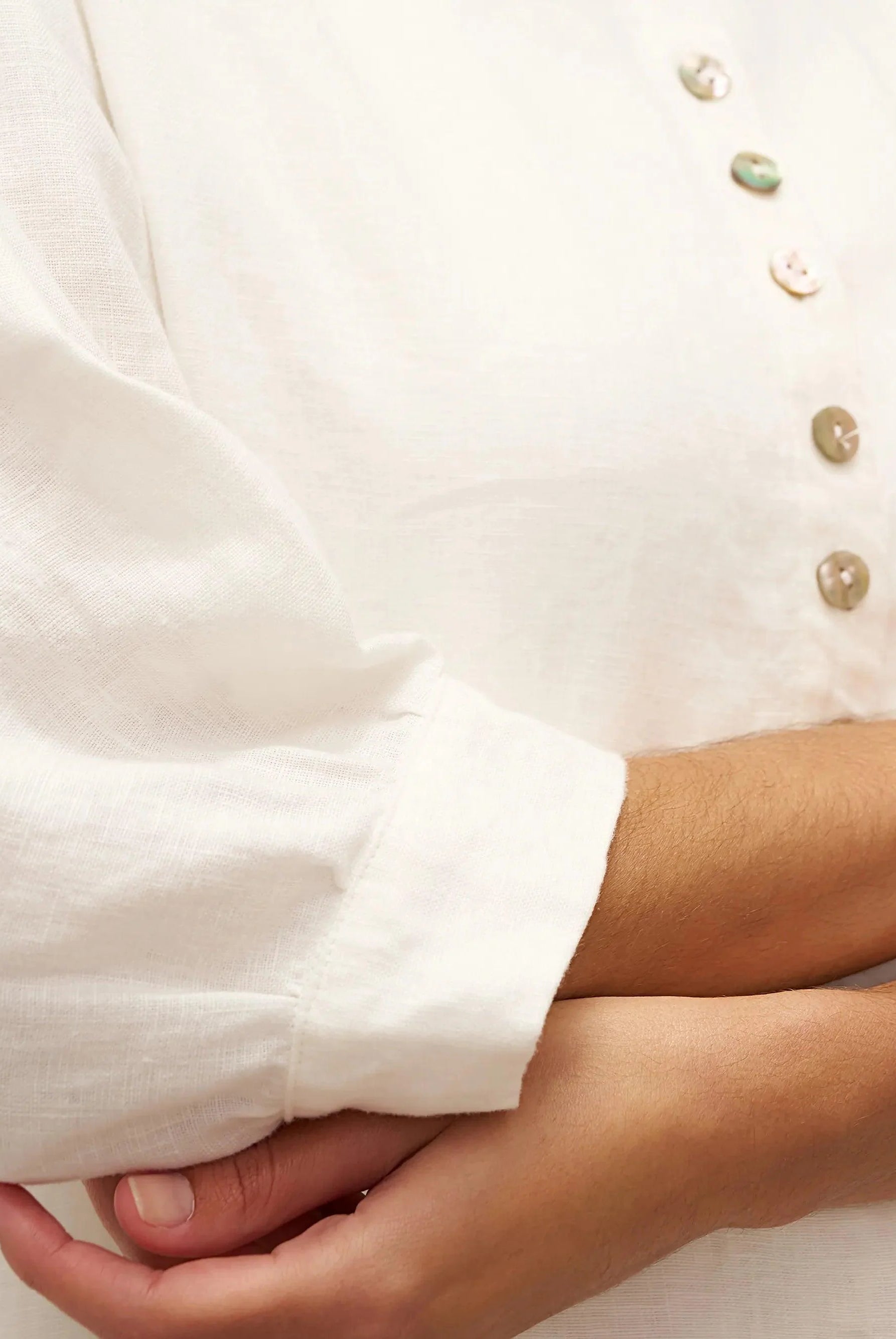 100% Linen Button-Front Drop Shoulder Shirt EASTER - TOPS-Linen Button Down Shirts