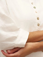 100% Linen Button-Front Drop Shoulder Shirt EASTER - TOPS-Linen Button Down Shirts