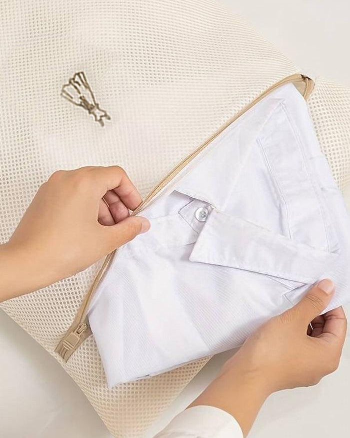 Mesh Laundry Bag - White / One-Size - ACCESSORIES-Others