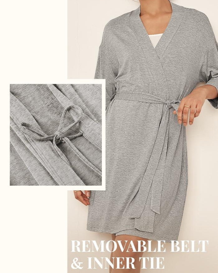 Bamboo Kimono Robe EVE - LOUNGEWEAR-Bamboo PJS