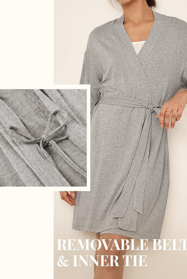 Bamboo Kimono Robe EVE - LOUNGEWEAR-Bamboo PJS