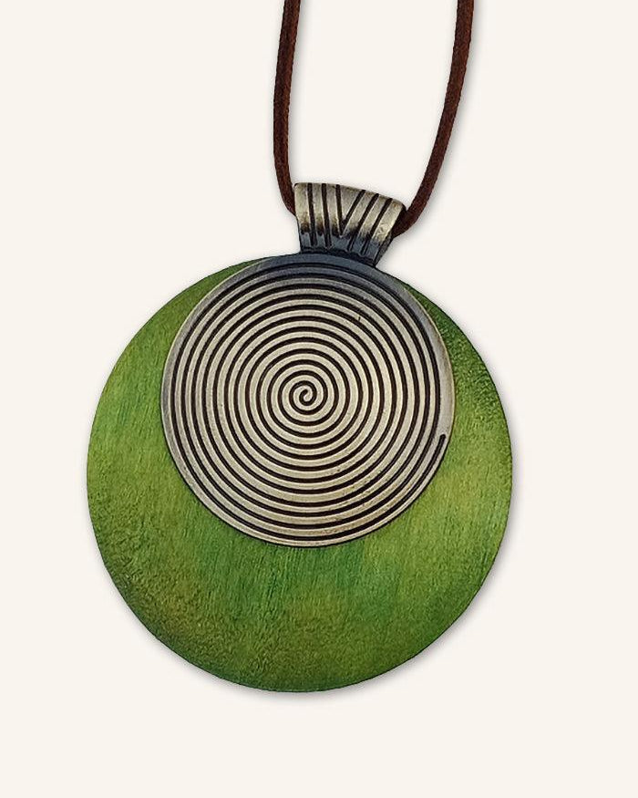 Vintage Wooden Rings Long Necklace - ACCESSORIES-Jewelry