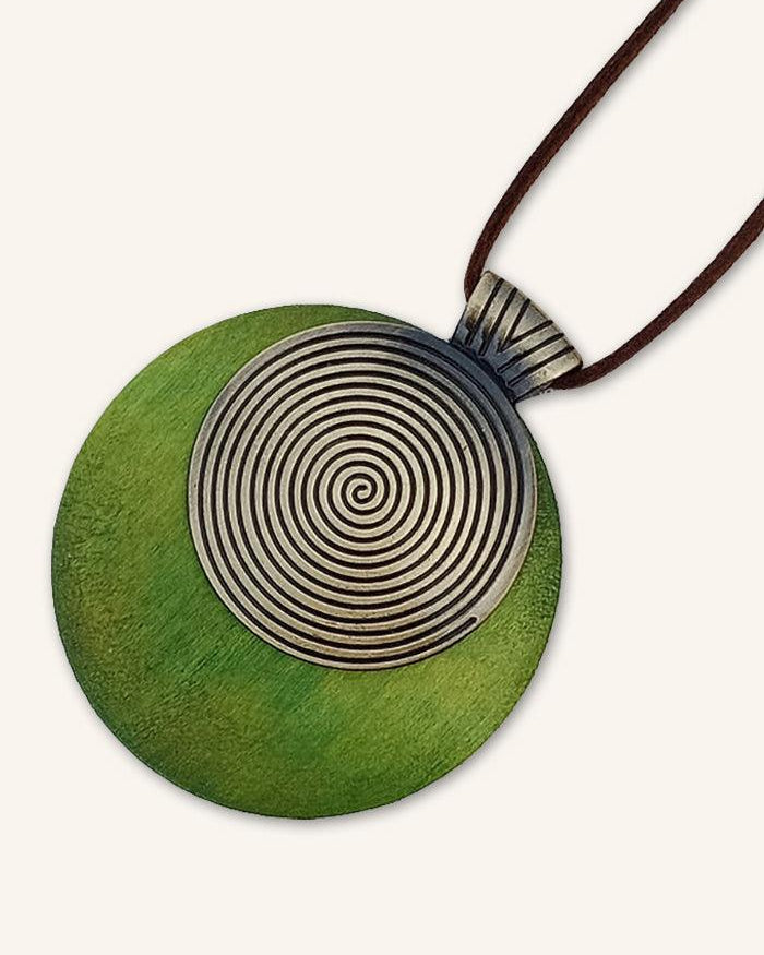 Vintage Wooden Rings Long Necklace - ACCESSORIES-Jewelry