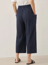 Linen Straight-Leg Pants with Patch Pockets JOCIE - BOTTOMS-Linen