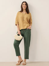 LINTICO women's linen outfit with trousers and top