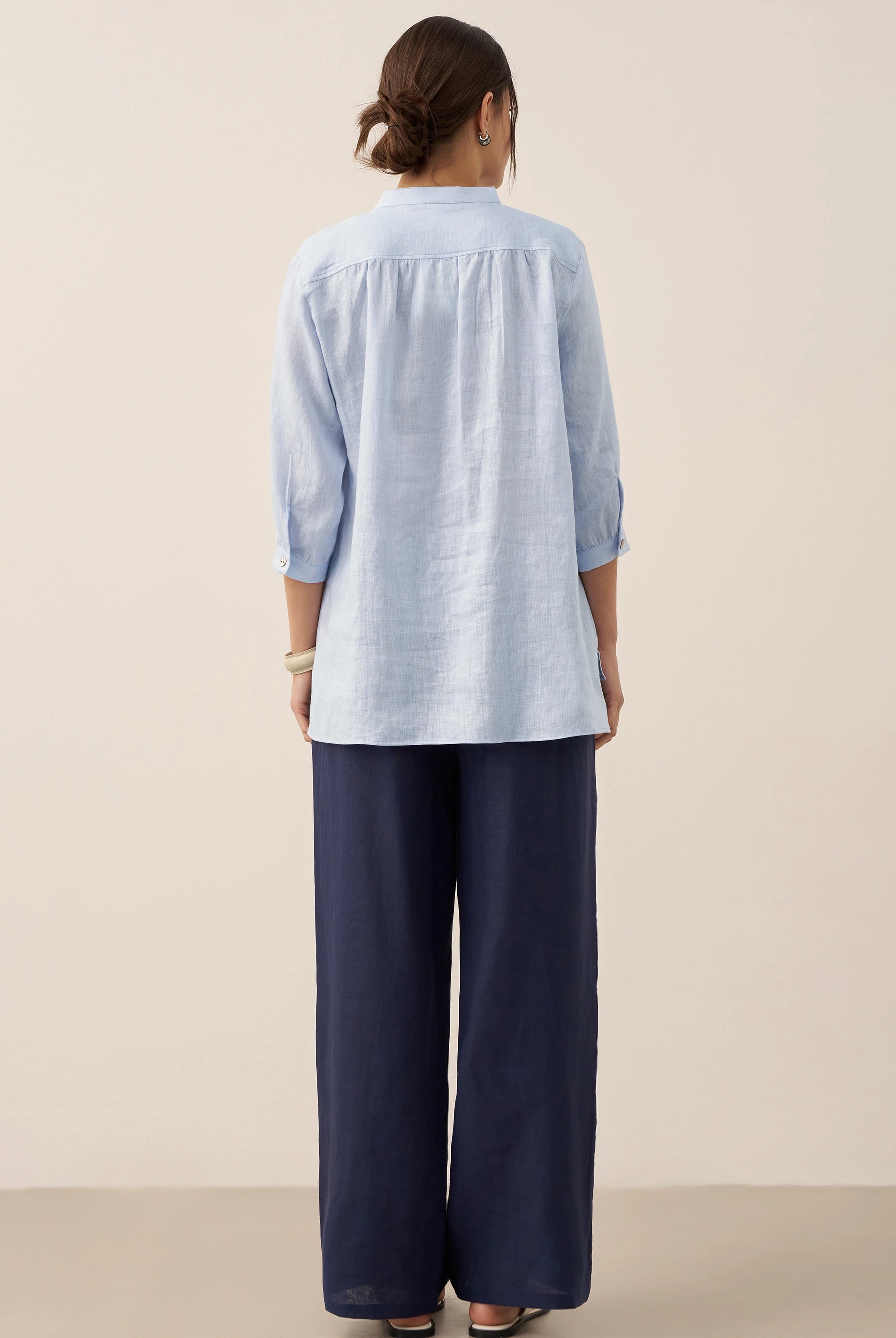 100% Linen Classic Pants LYON by LINTICO for women