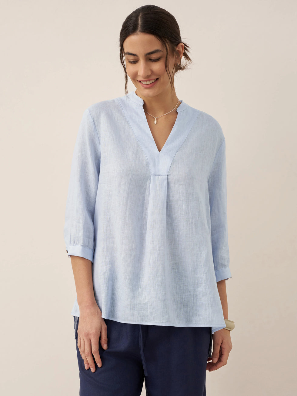 100% Linen Dress Shirt JOANNA by LINTICO for women