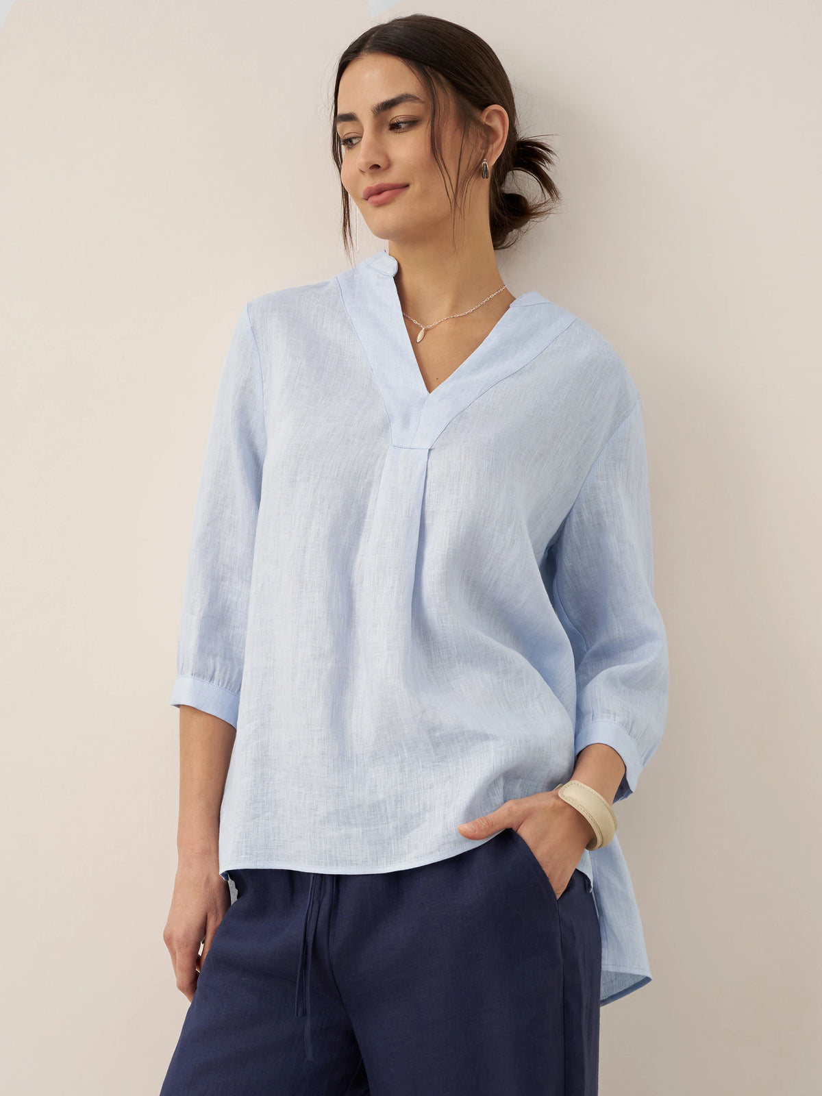 100% Linen Dress Shirt JOANNA by LINTICO for women