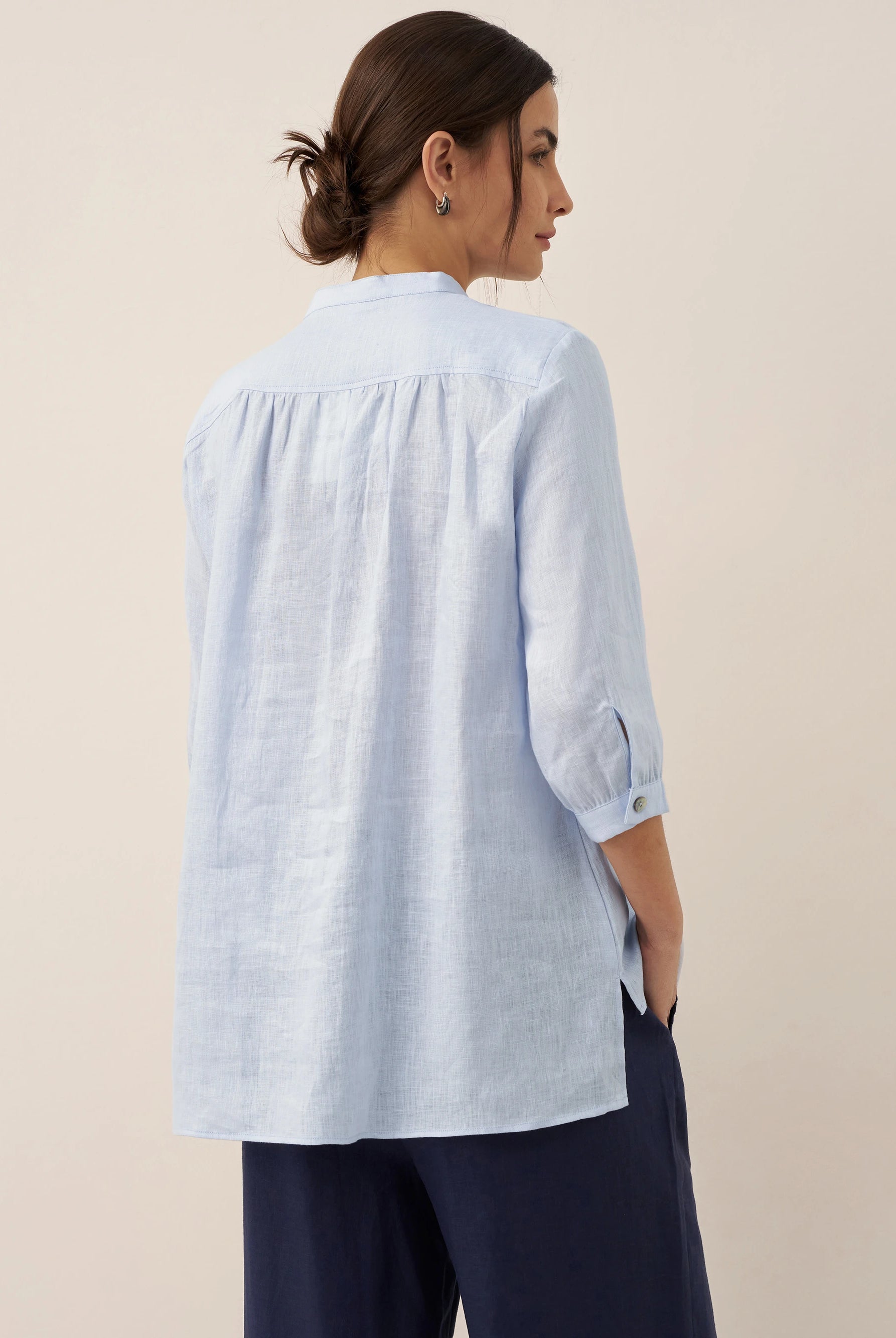 100% Linen Dress Shirt JOANNA by LINTICO for women