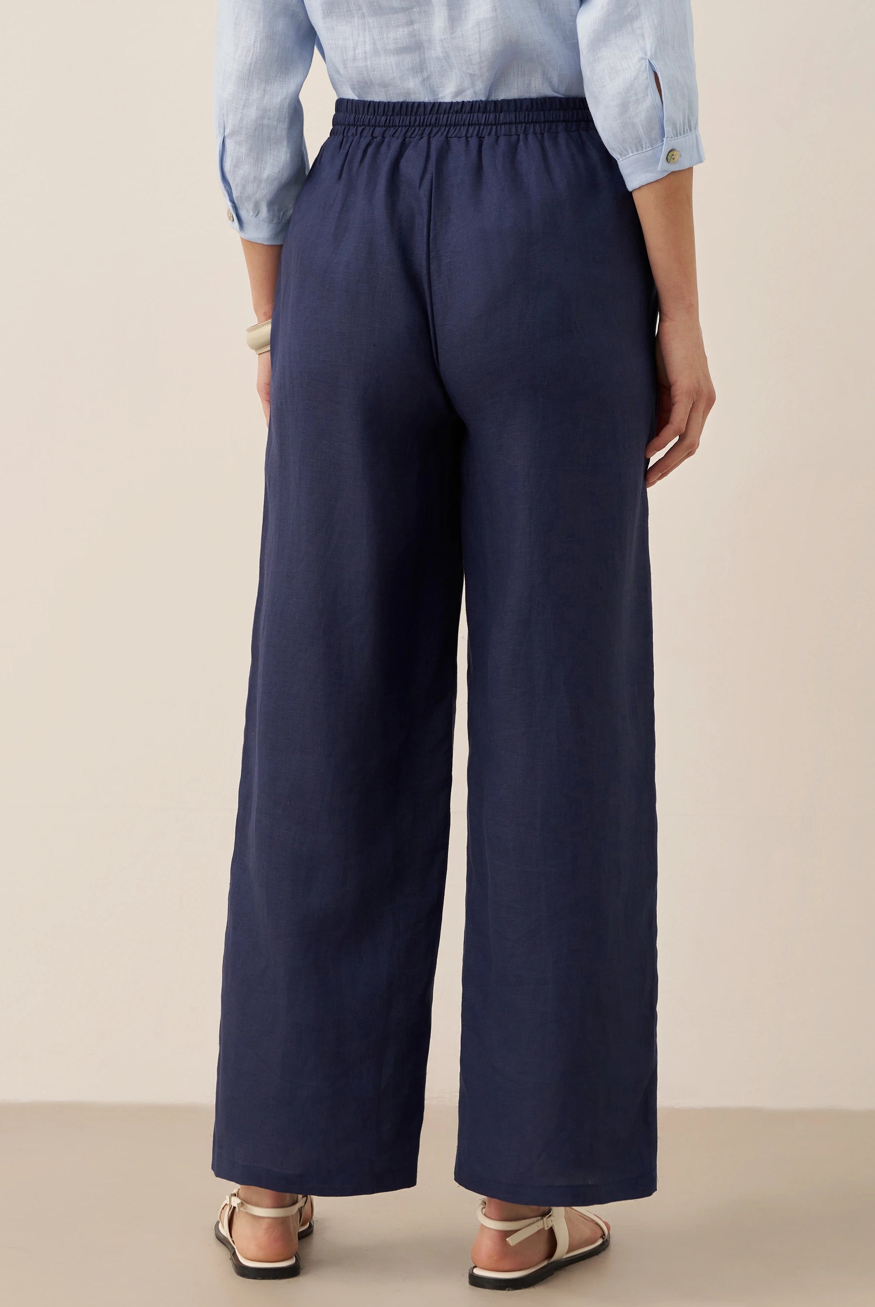 100% Linen Classic Pants LYON by LINTICO for women