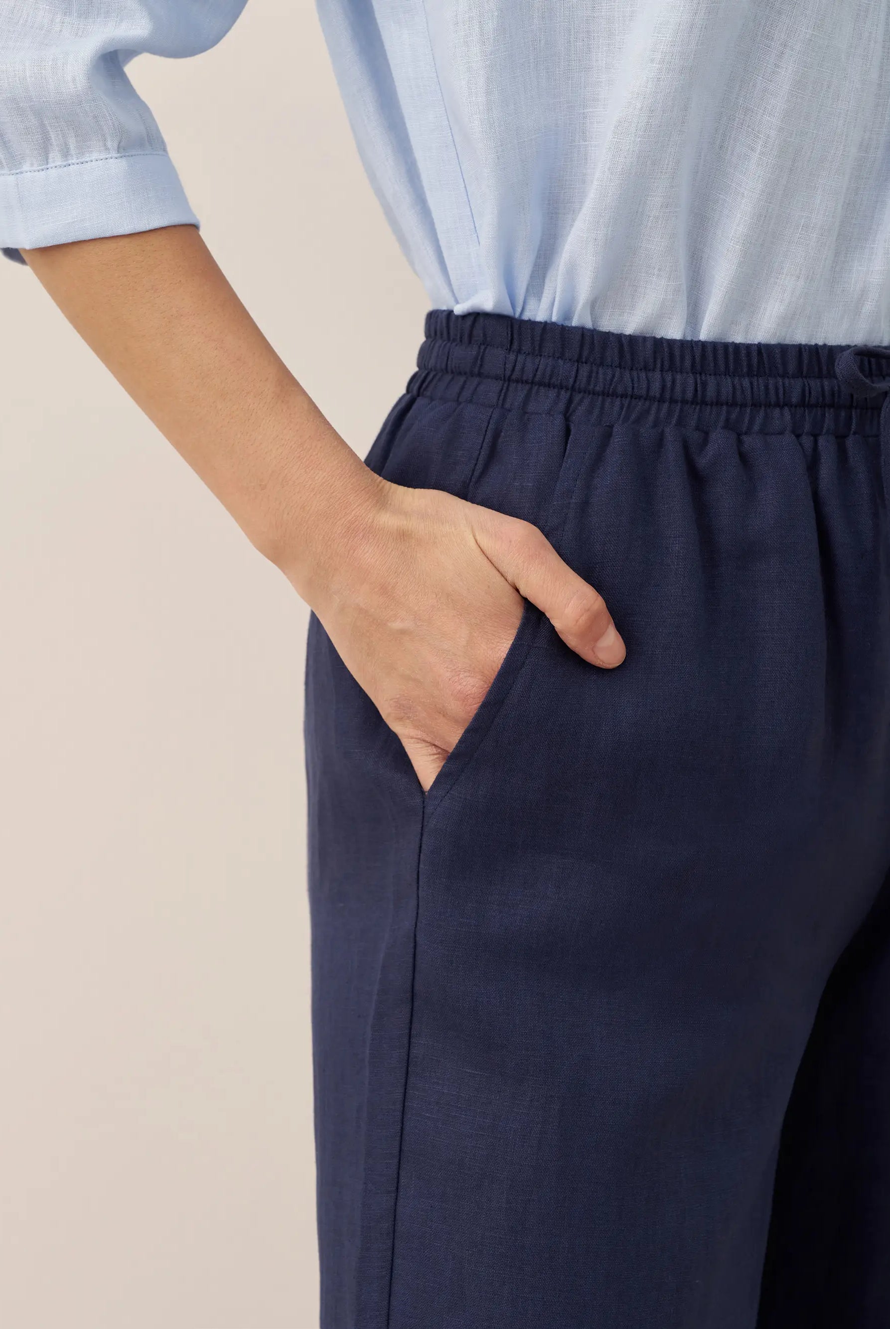 100% Linen Classic Pants LYON by LINTICO for women