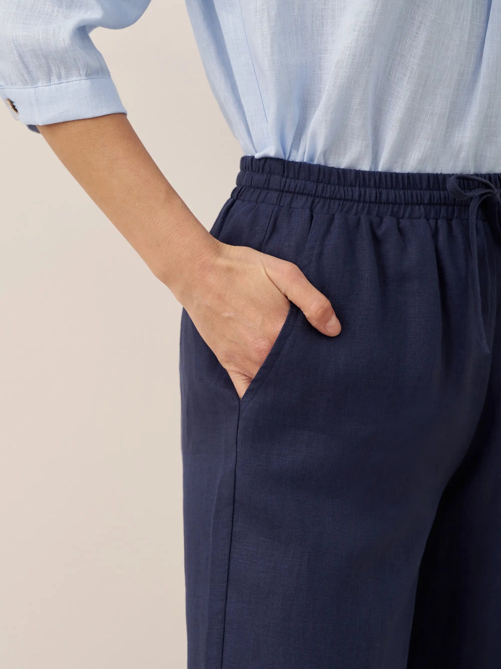100% Linen Classic Pants LYON by LINTICO for women
