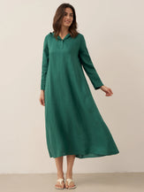 LINTICO women's linen outfit with maxi dress and midi dress