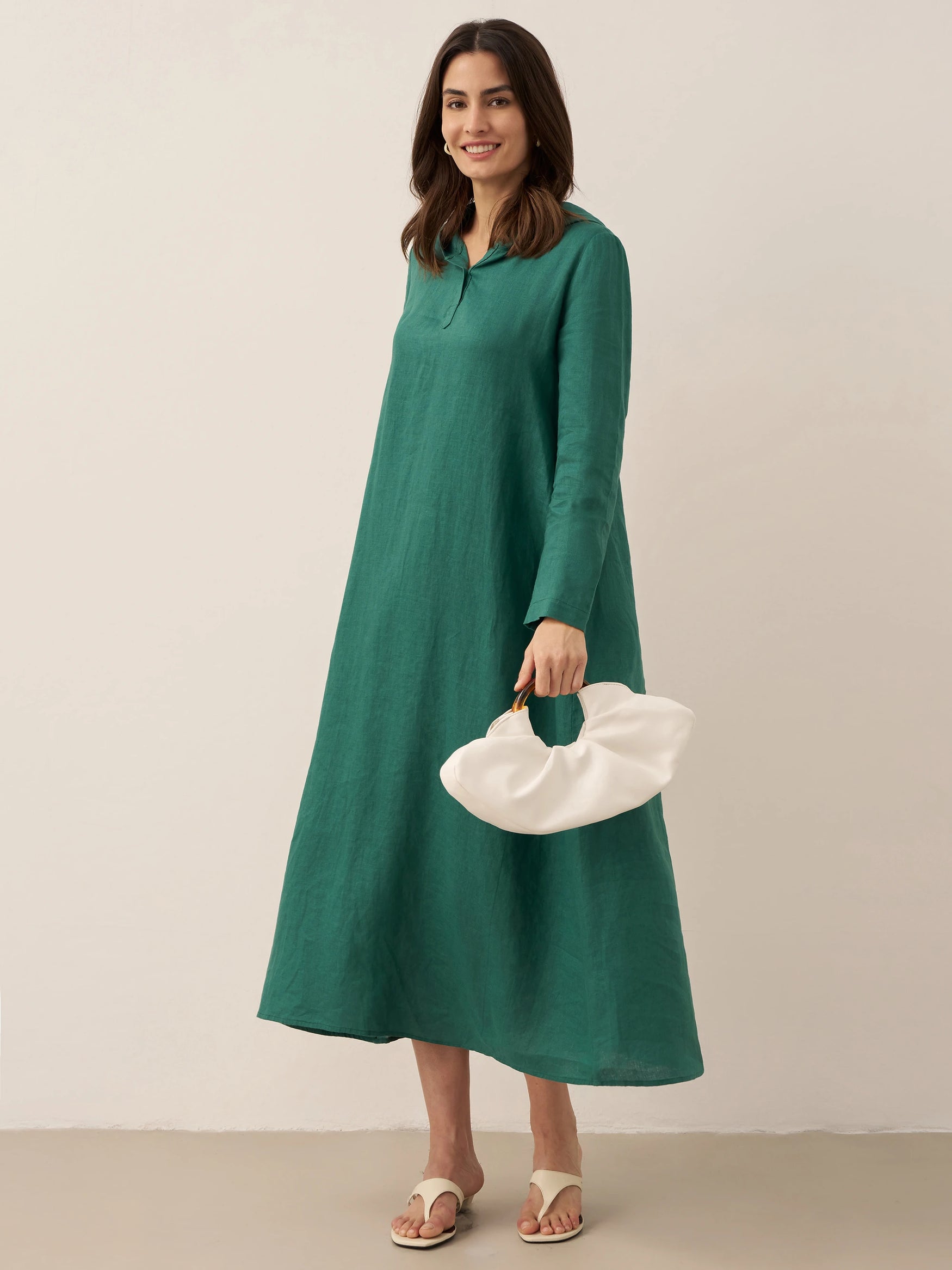 LINTICO women's linen outfit with maxi dress and midi dress