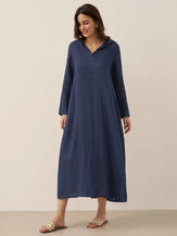 LINTICO women's linen outfit with maxi dress and midi dress