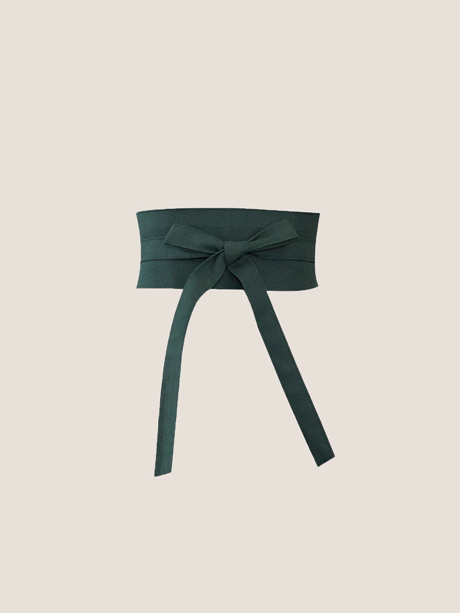 Linen Wide Tie-Front Waist Belt ZAFIRA by LINTICO for women