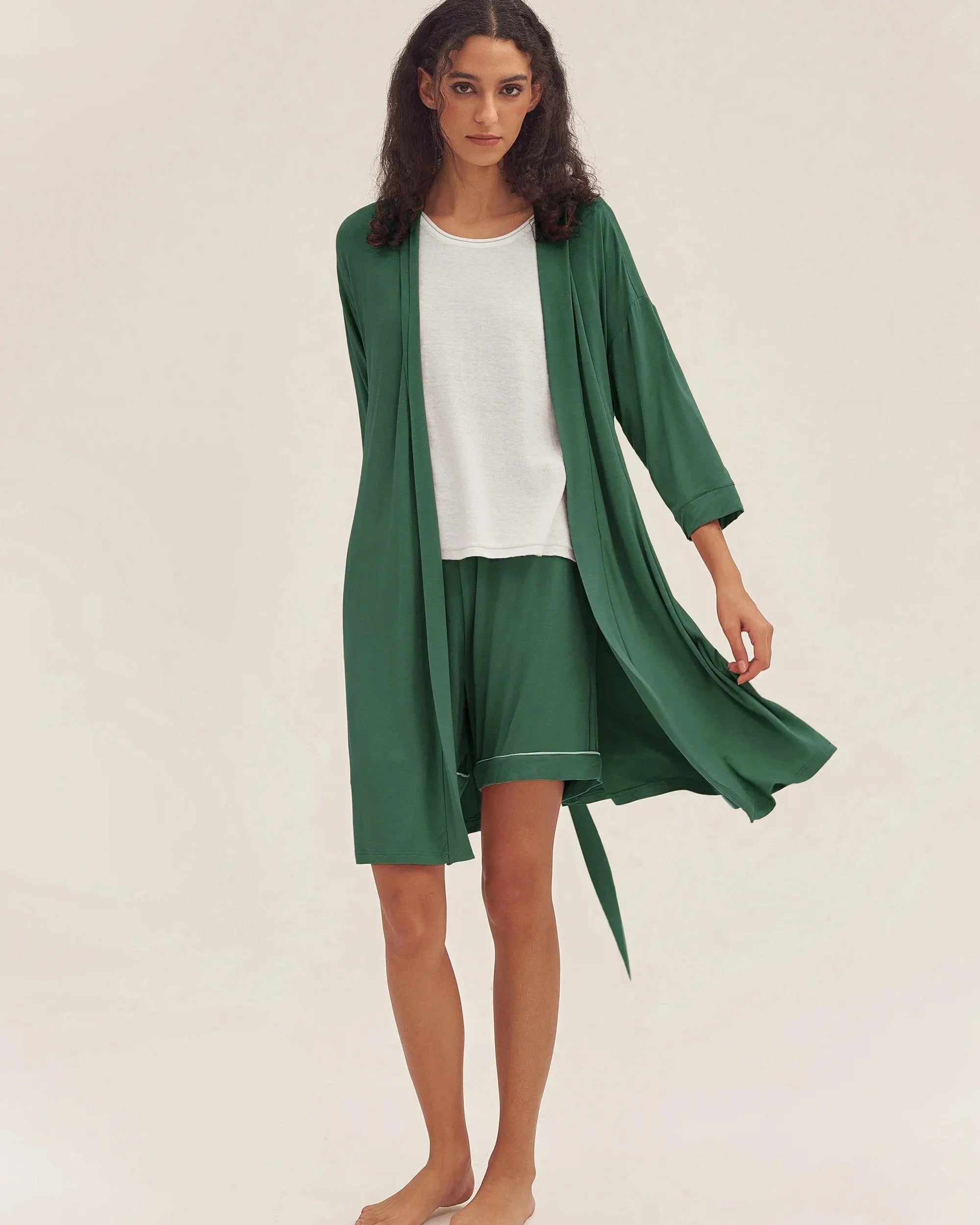 Bamboo Kimono Robe EVE - LOUNGEWEAR-Bamboo PJS