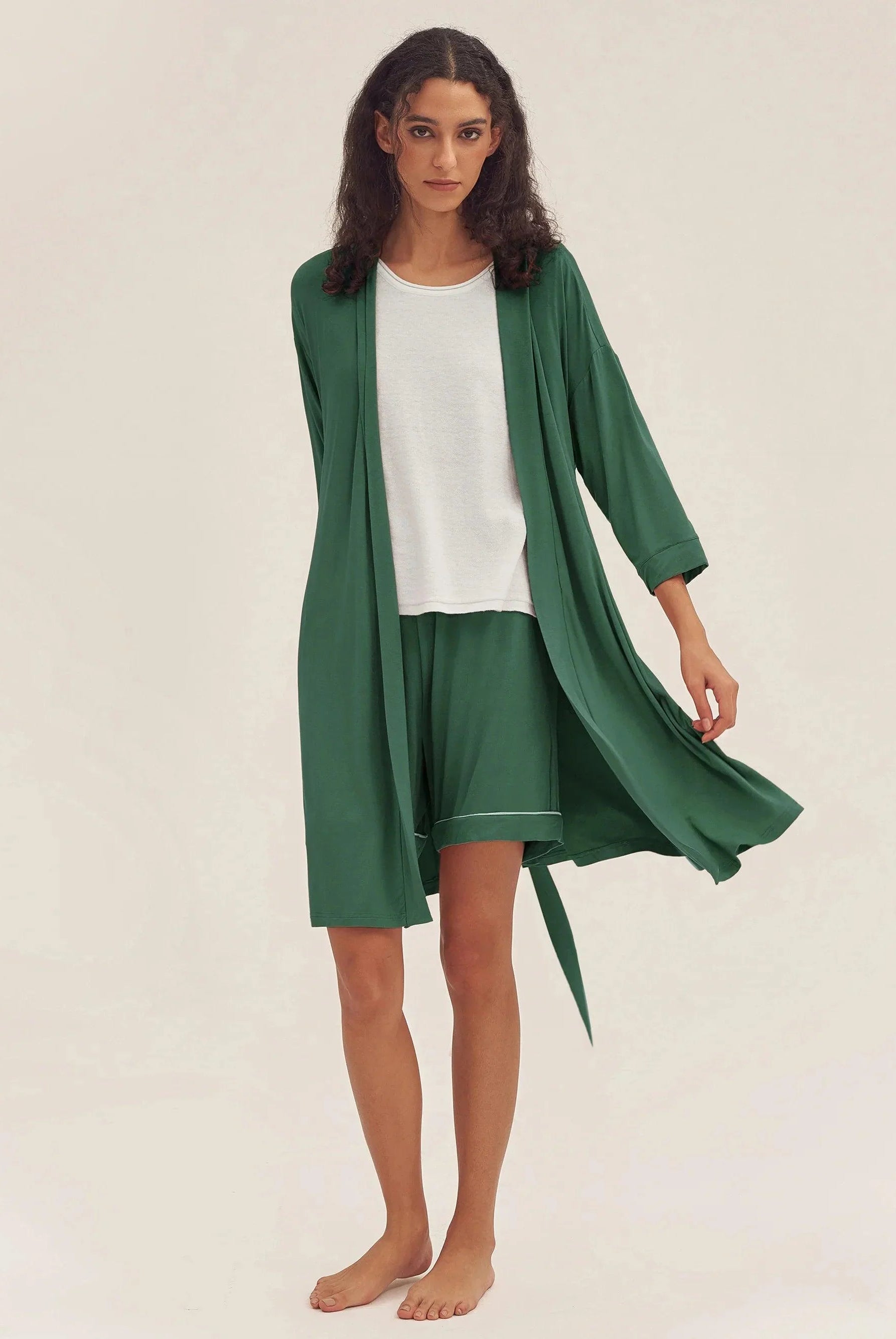 Bamboo Kimono Robe EVE - LOUNGEWEAR-Bamboo PJS