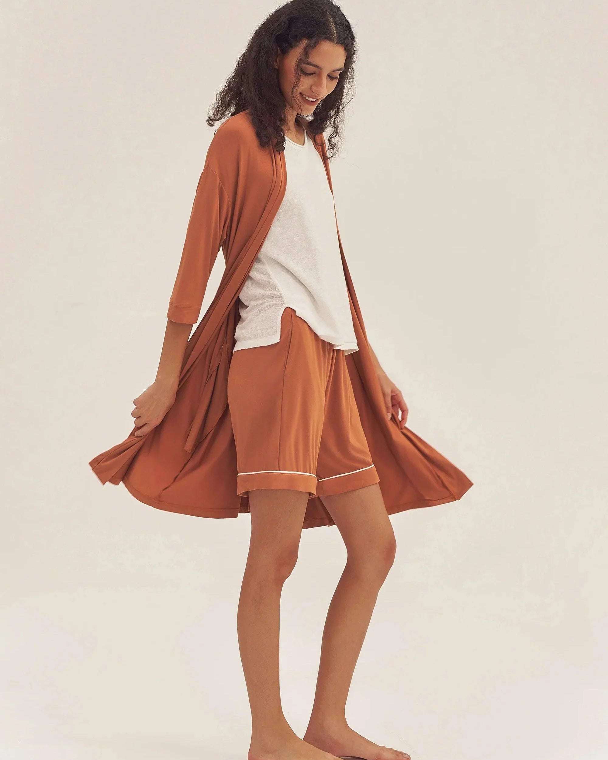 Bamboo Kimono Robe EVE - LOUNGEWEAR-Bamboo PJS