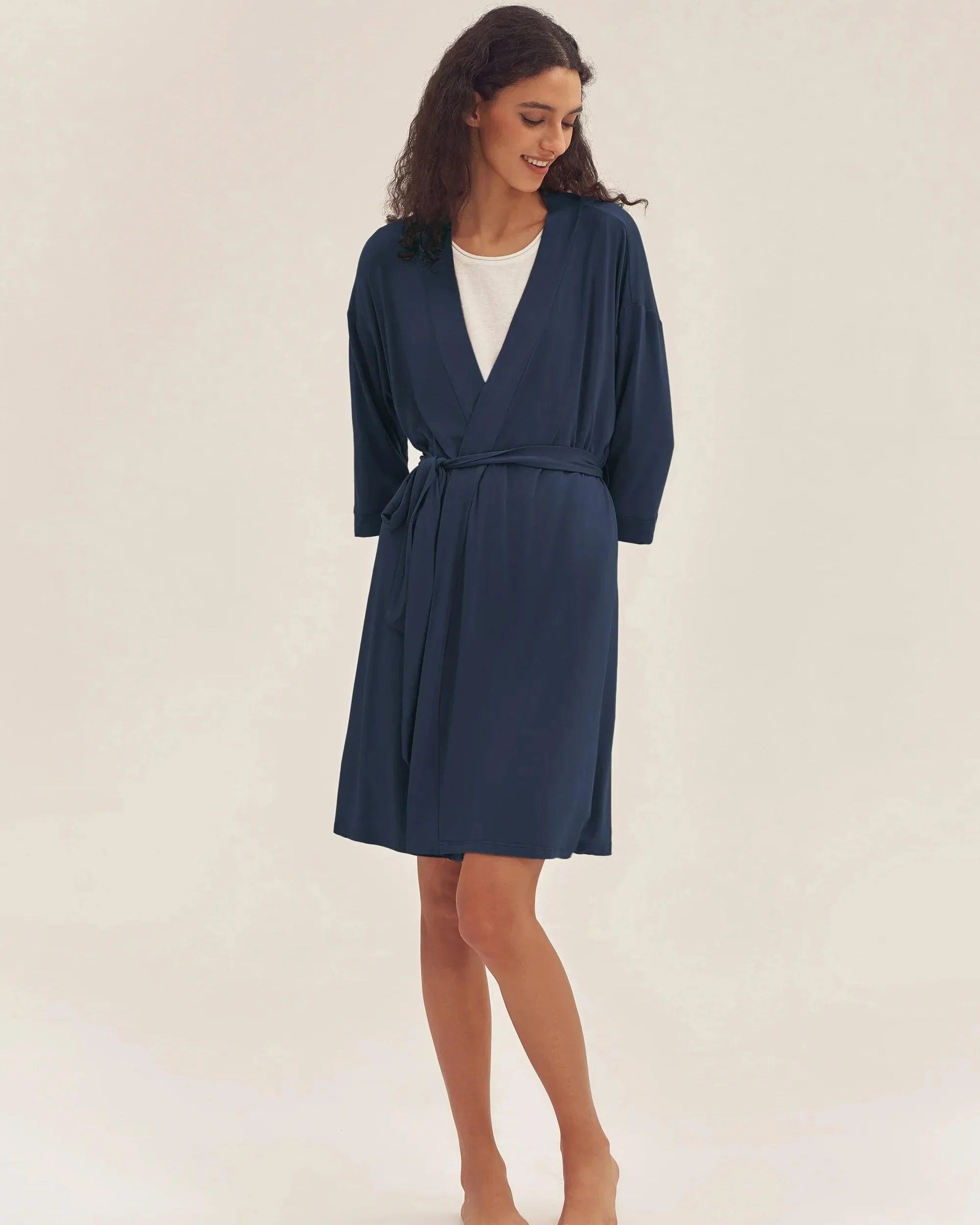 Bamboo Kimono Robe EVE - LOUNGEWEAR-Bamboo PJS