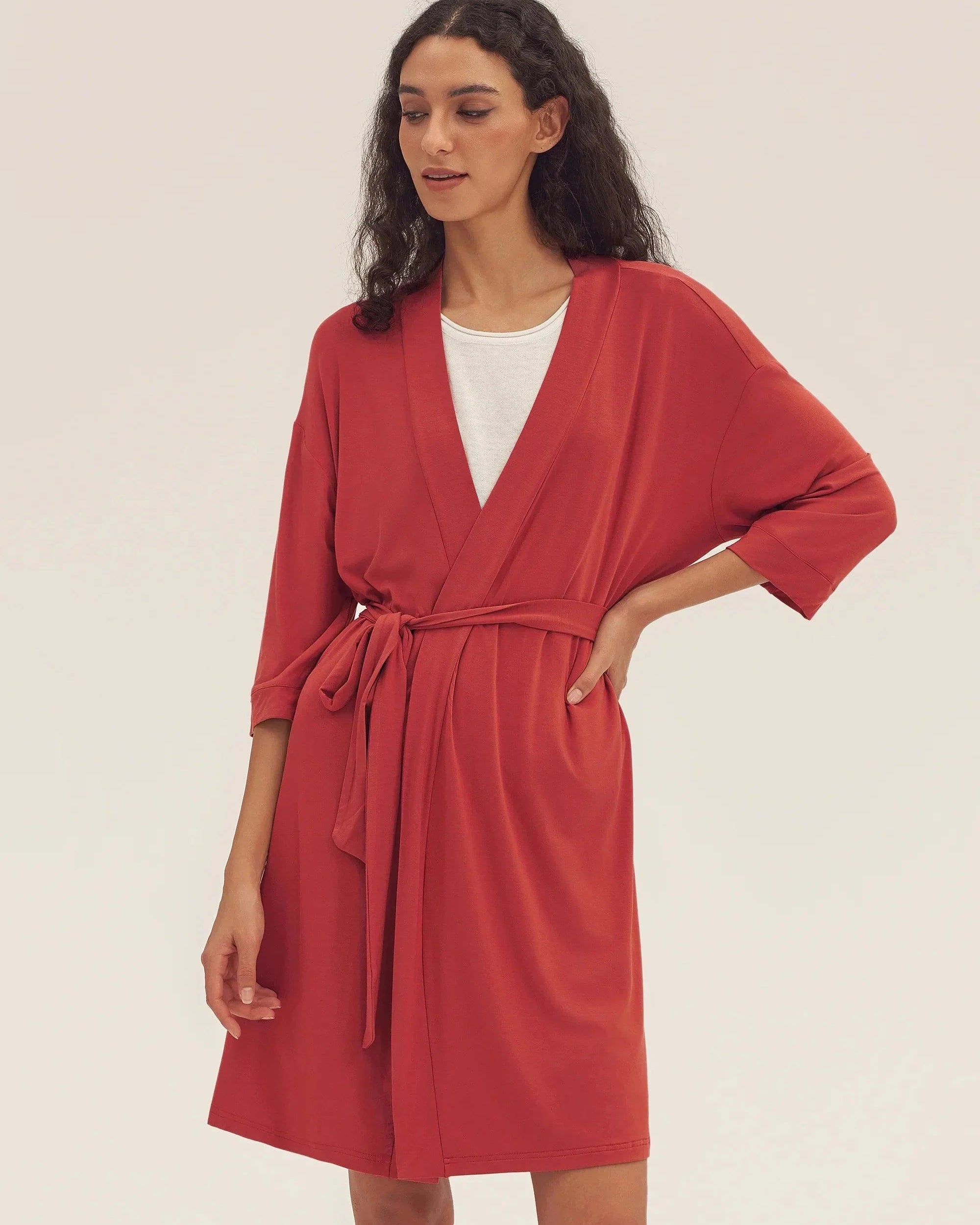 Bamboo Kimono Robe EVE - LOUNGEWEAR-Bamboo PJS