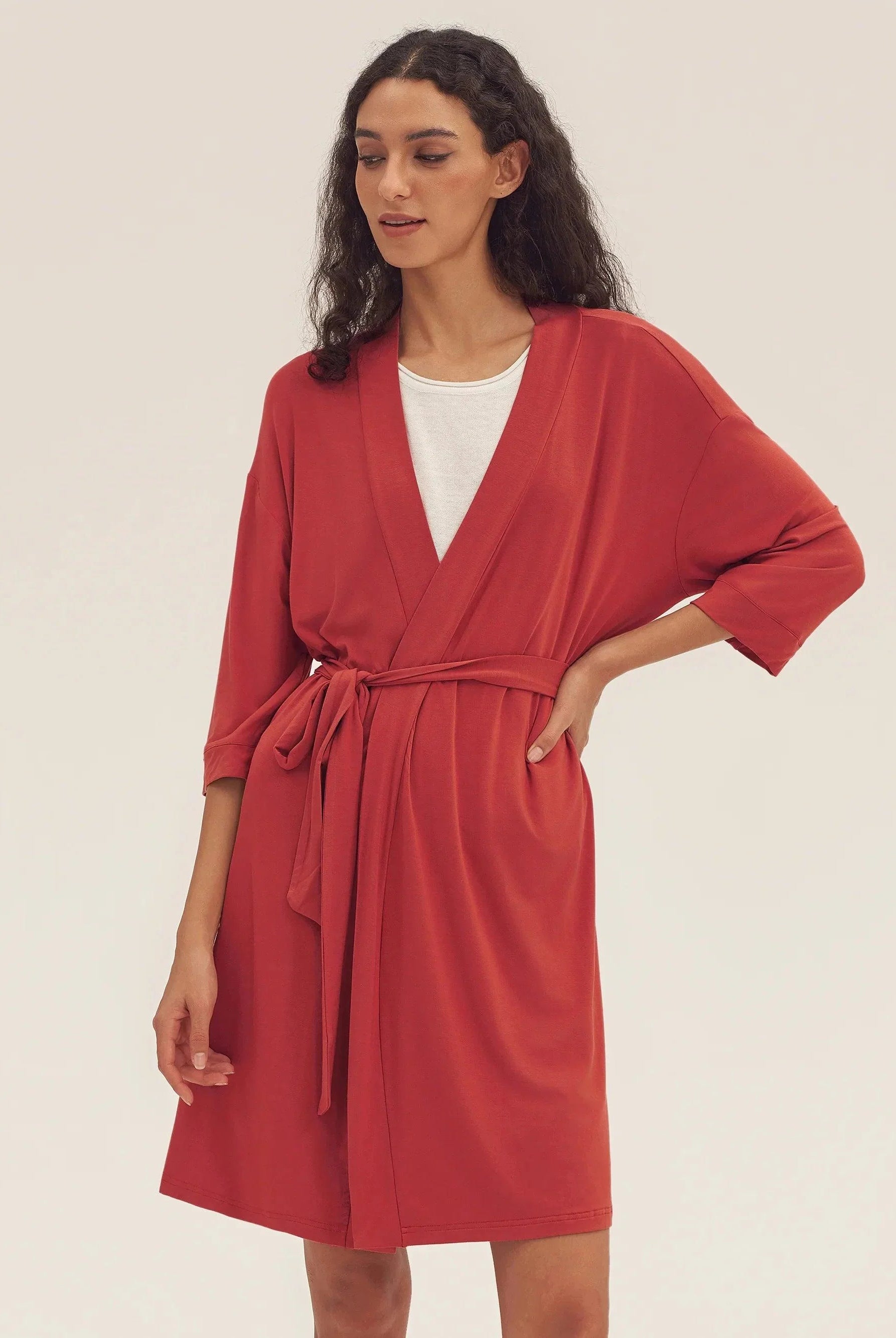 Bamboo Kimono Robe EVE - LOUNGEWEAR-Bamboo PJS