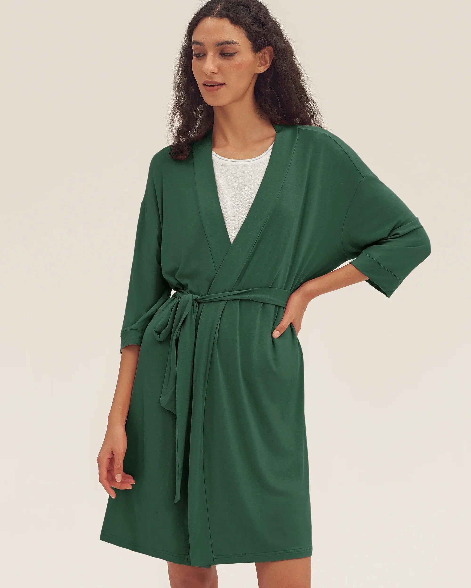 Bamboo Kimono Robe EVE - LOUNGEWEAR-Bamboo PJS