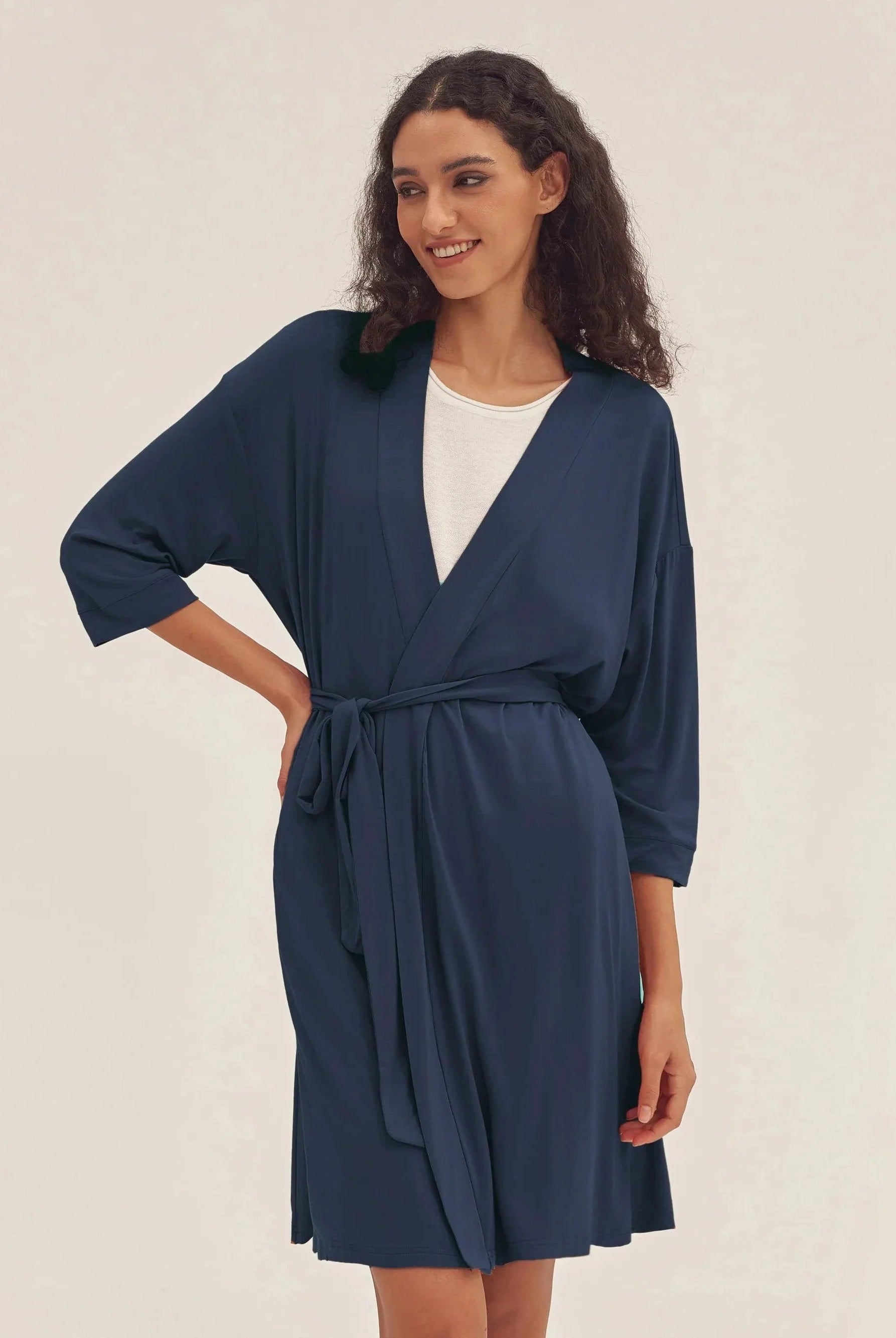 Bamboo Kimono Robe EVE - LOUNGEWEAR-Bamboo PJS