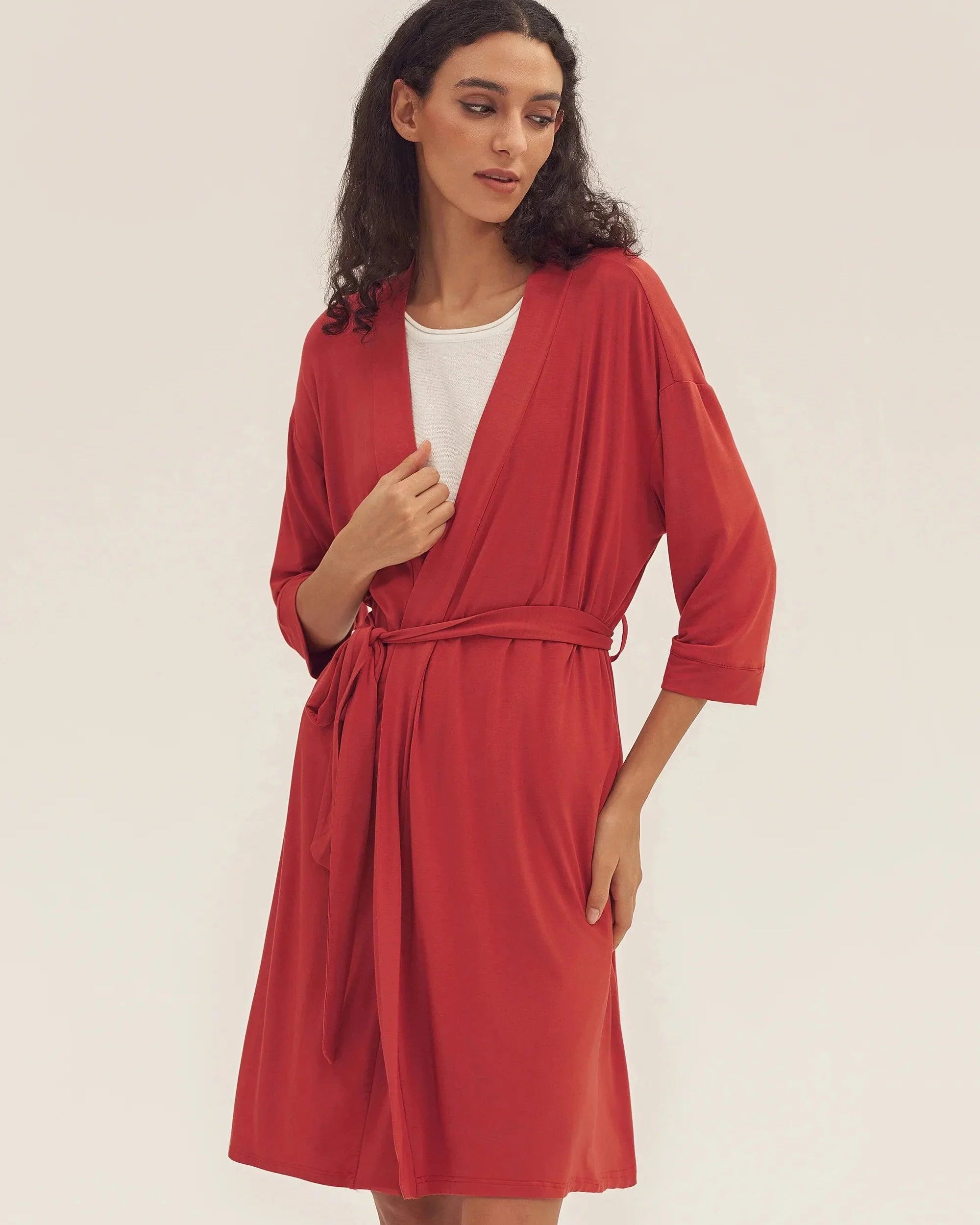 Bamboo Kimono Robe EVE - LOUNGEWEAR-Bamboo PJS