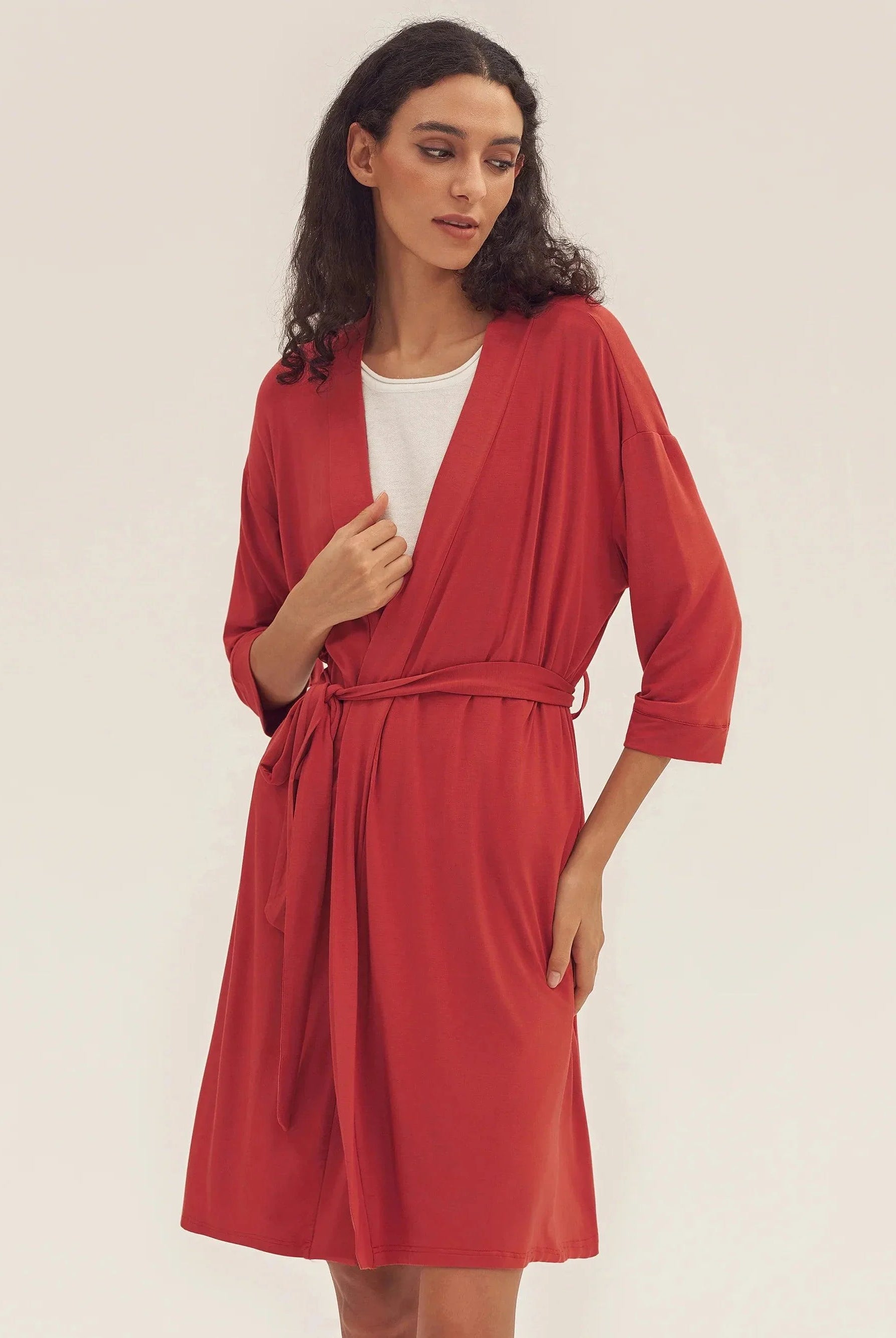 Bamboo Kimono Robe EVE - LOUNGEWEAR-Bamboo PJS