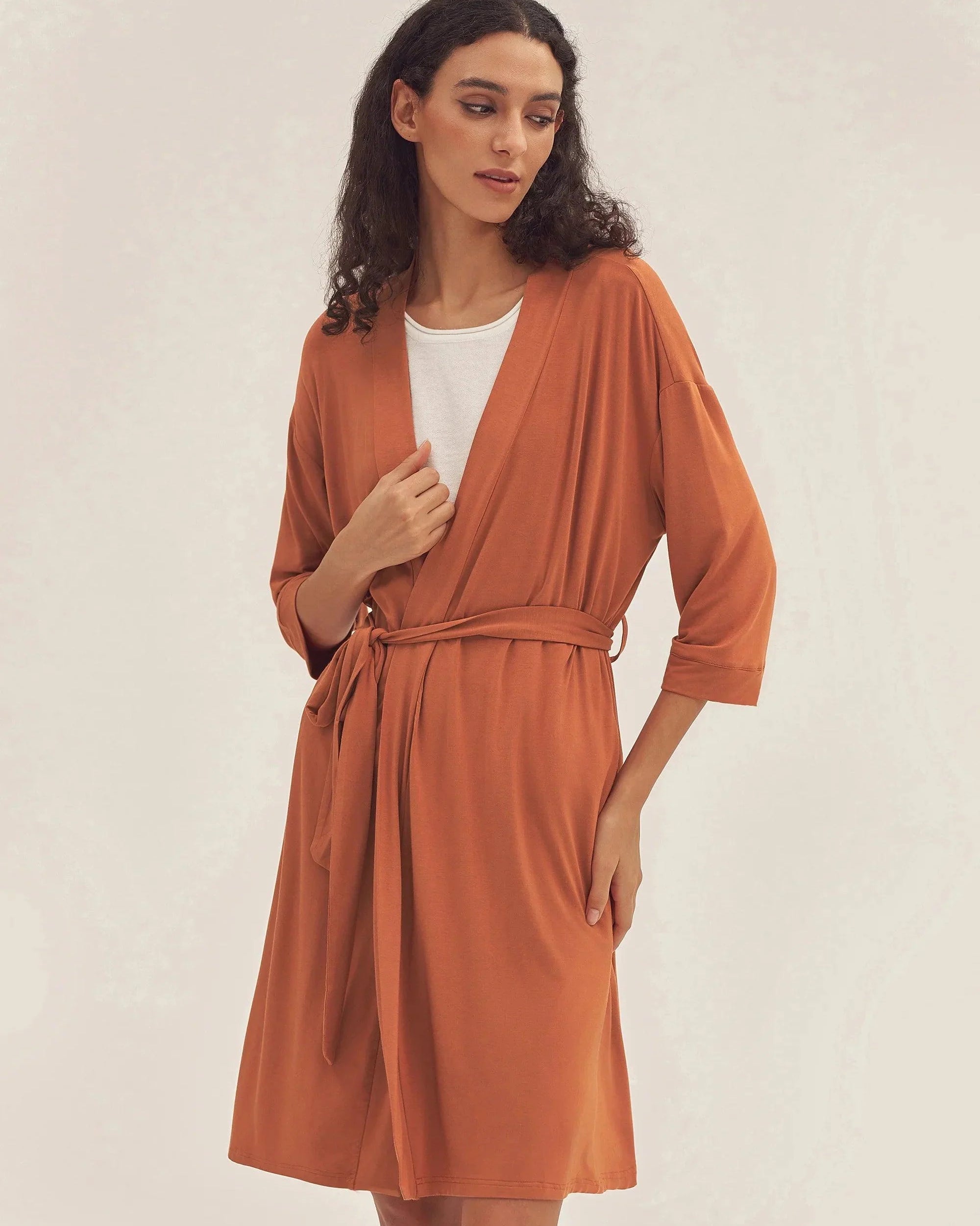 Bamboo Kimono Robe EVE - LOUNGEWEAR-Bamboo PJS