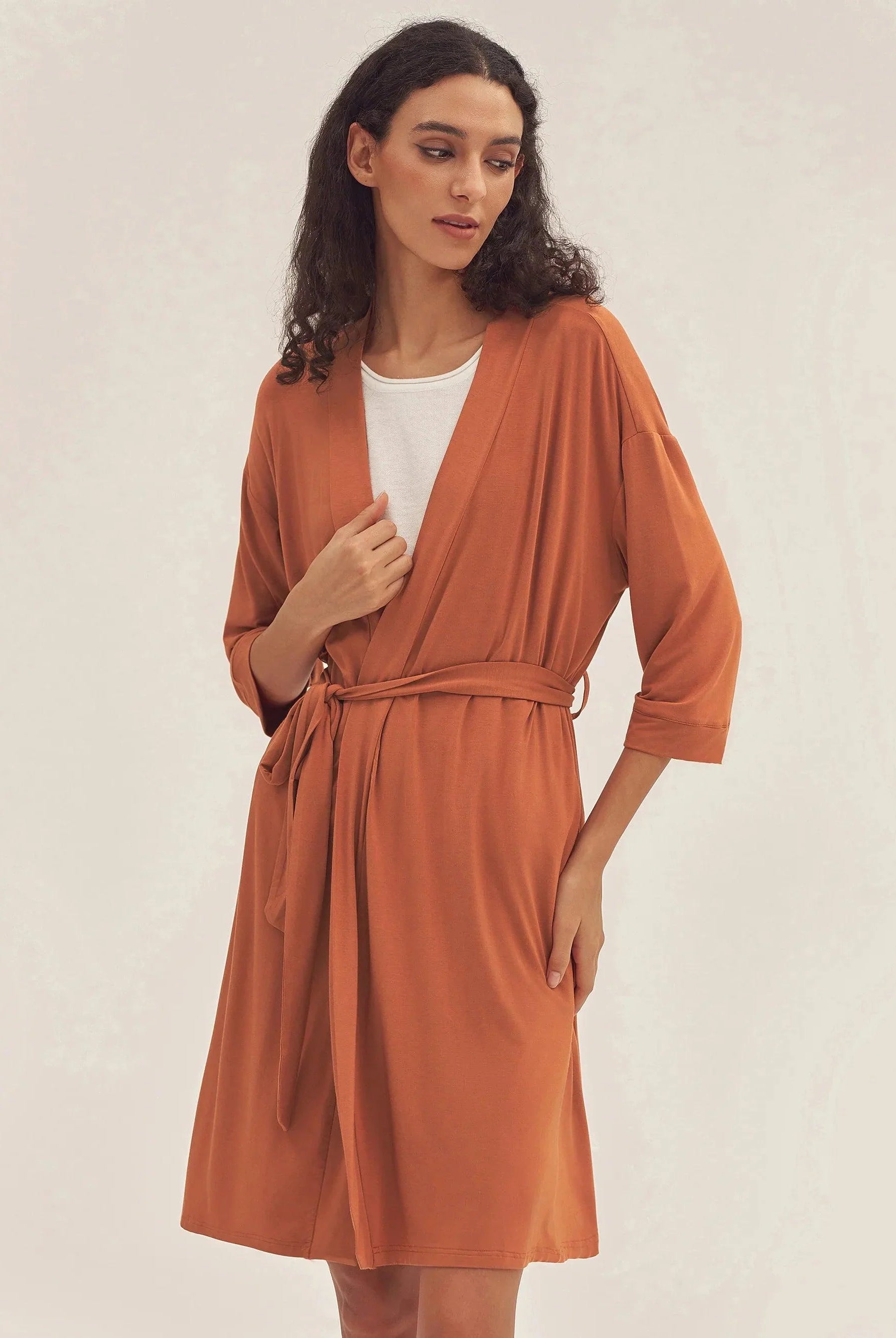Bamboo Kimono Robe EVE - LOUNGEWEAR-Bamboo PJS