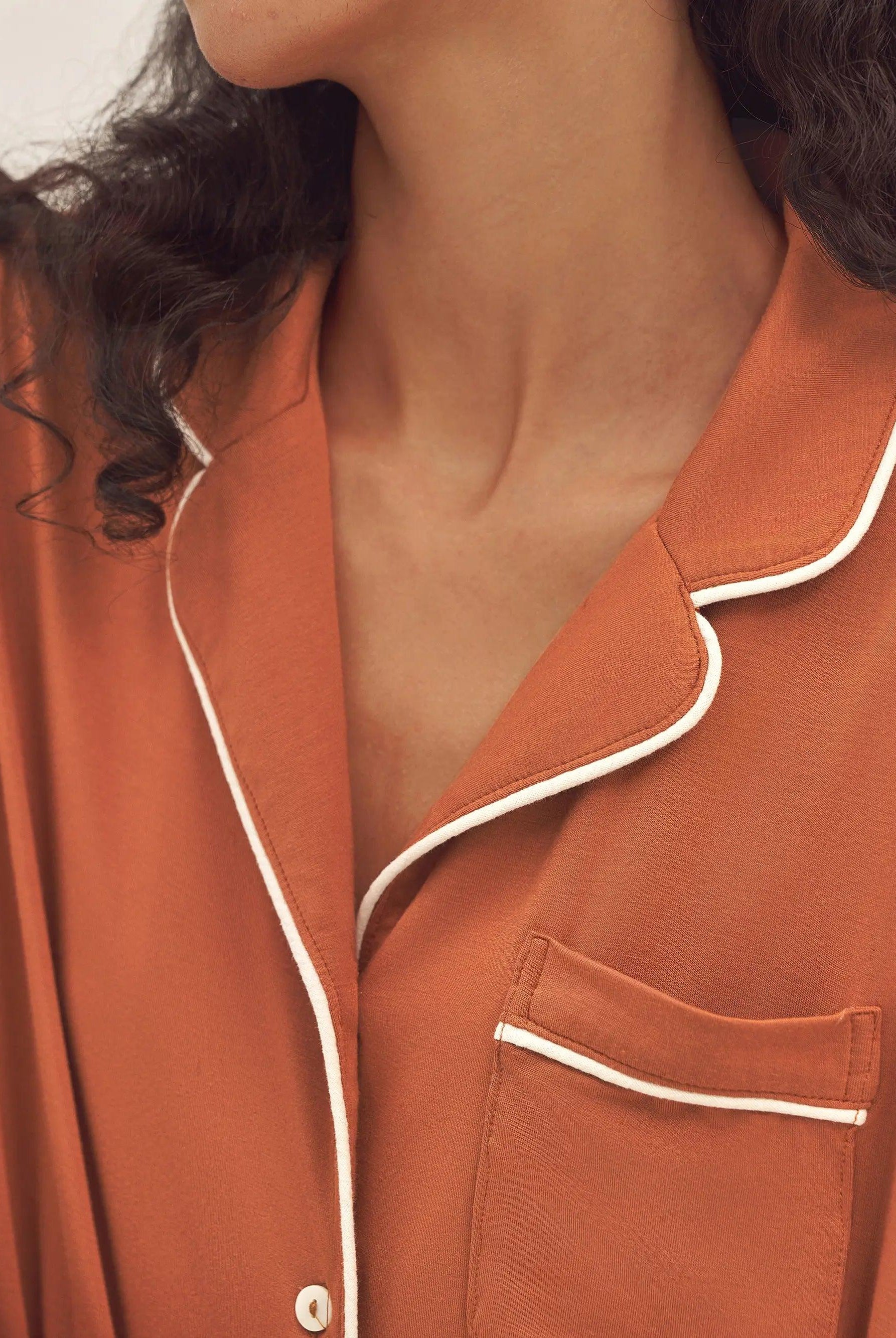 Short Sleeve Bamboo Pajama Set ODESSA - LOUNGEWEAR-Bamboo PJS