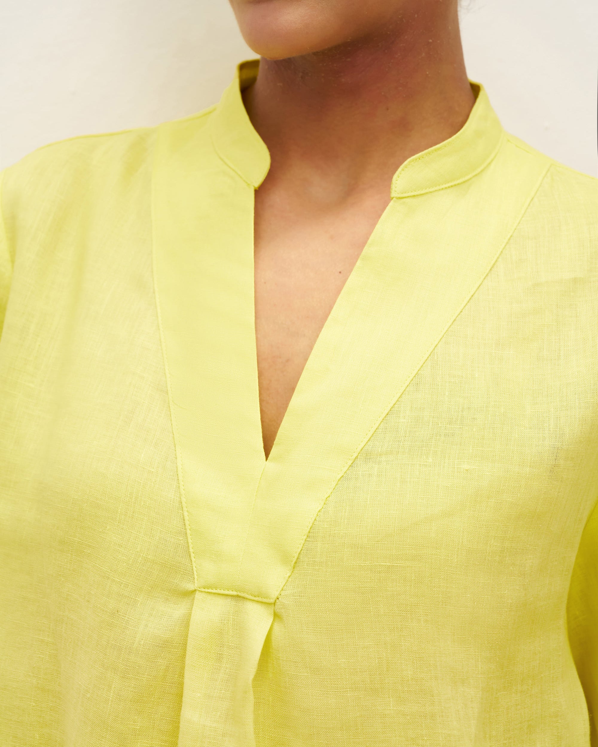 100% Linen Dress Shirt JOANNA - TOPS-Linen Blouses