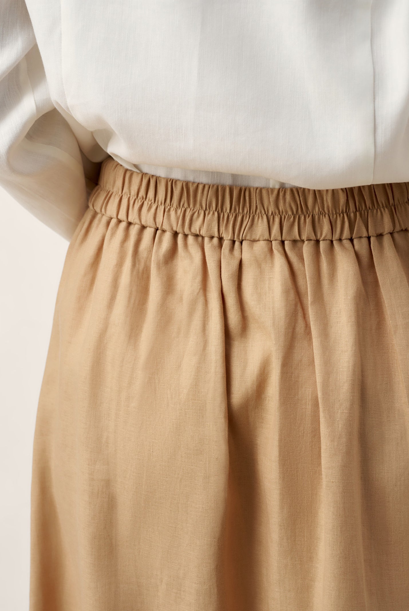 100% Linen Flap Pocket A-Line Skirt IANTHE by LINTICO for women