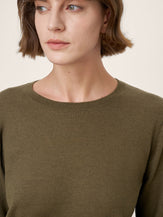 100% Extra-Fine Merino Wool Essential Crew Neck Knit Sweater BRIDGET by LINTICO for women