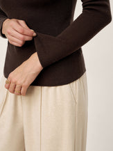100% Extra-Fine Merino Wool Turtleneck Knit Sweater JOLENE by LINTICO for women