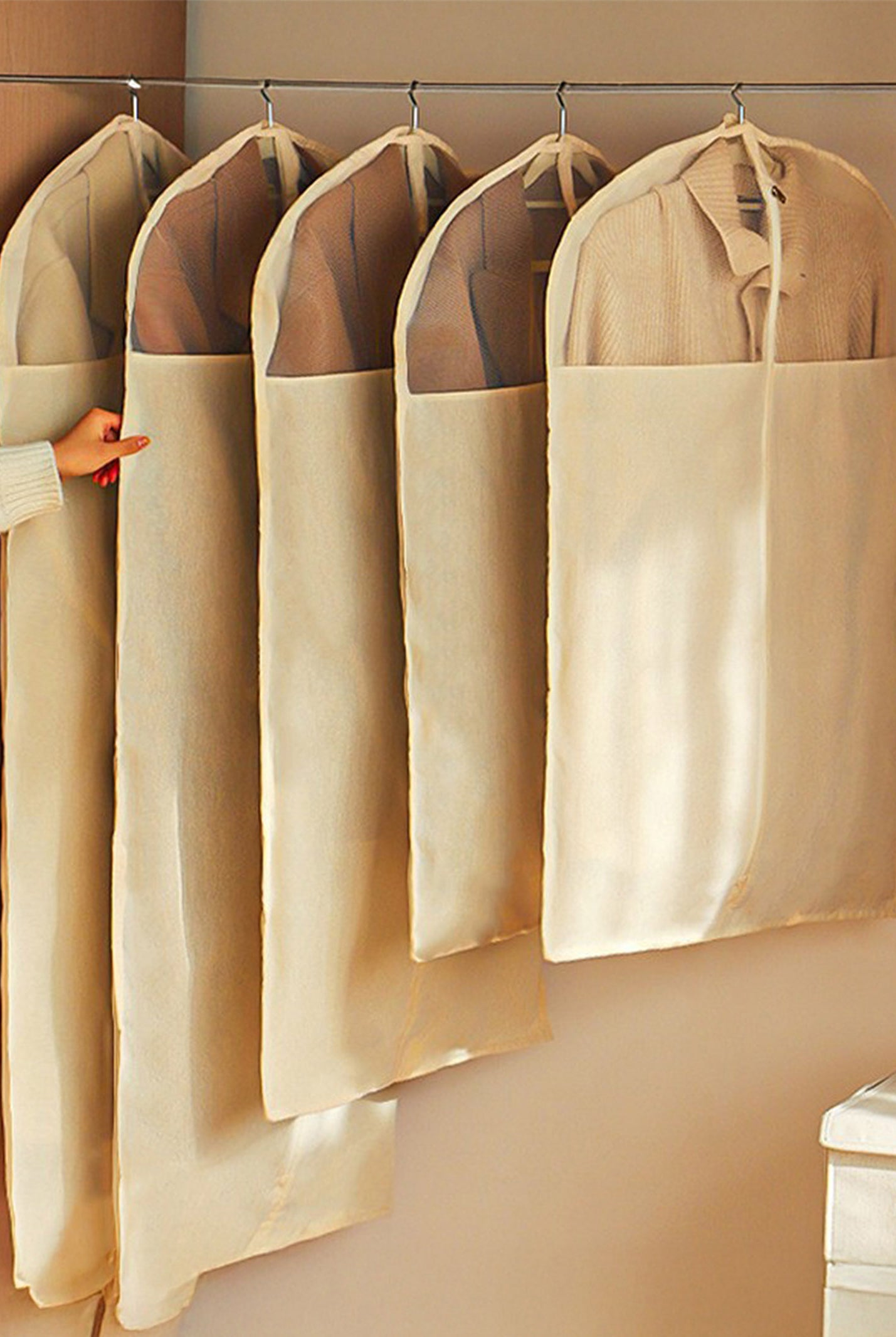 Linen Cotton Clear Window Dust-Proof Storage Bags by LINTICO for women