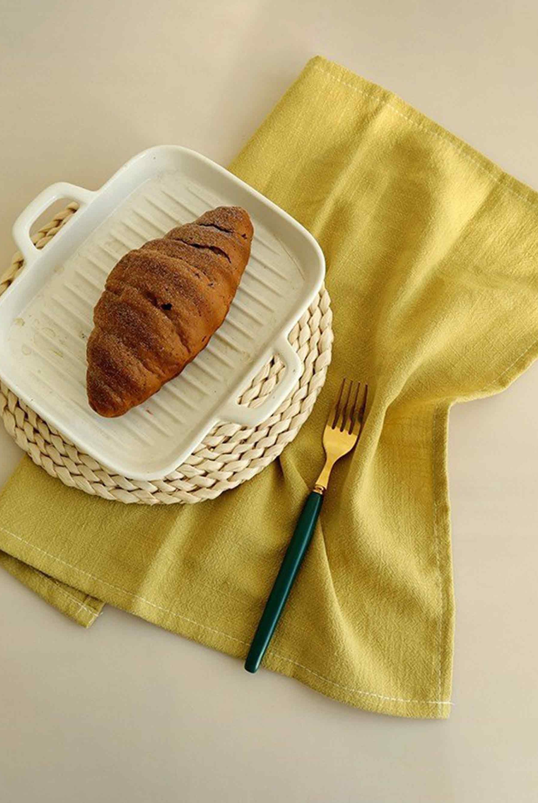 Cotton Linen Napkins Solid Color Placemats Tea Towels - ACCESSORIES-Others