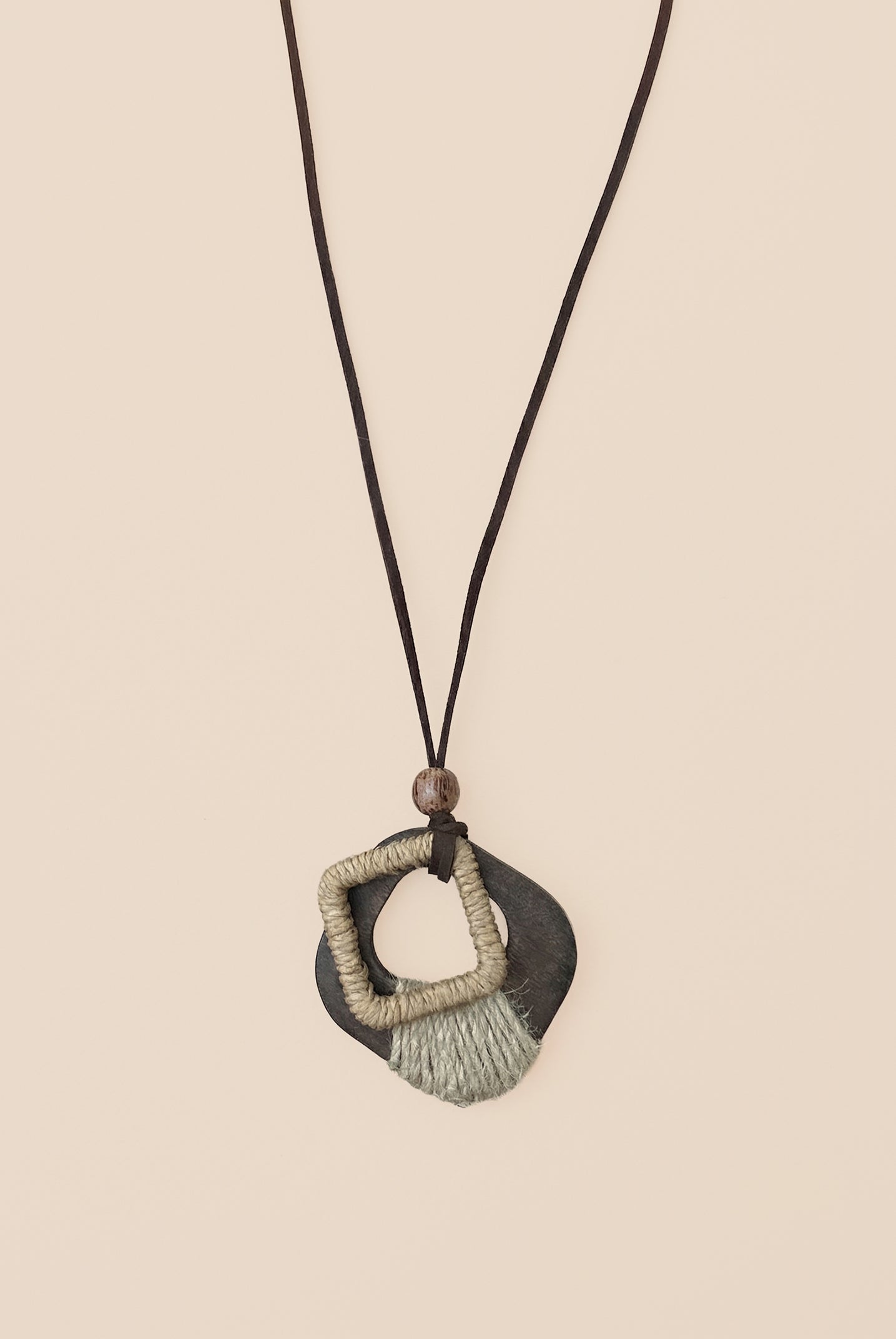 Artisanal Woodland Pendant Necklace by LINTICO