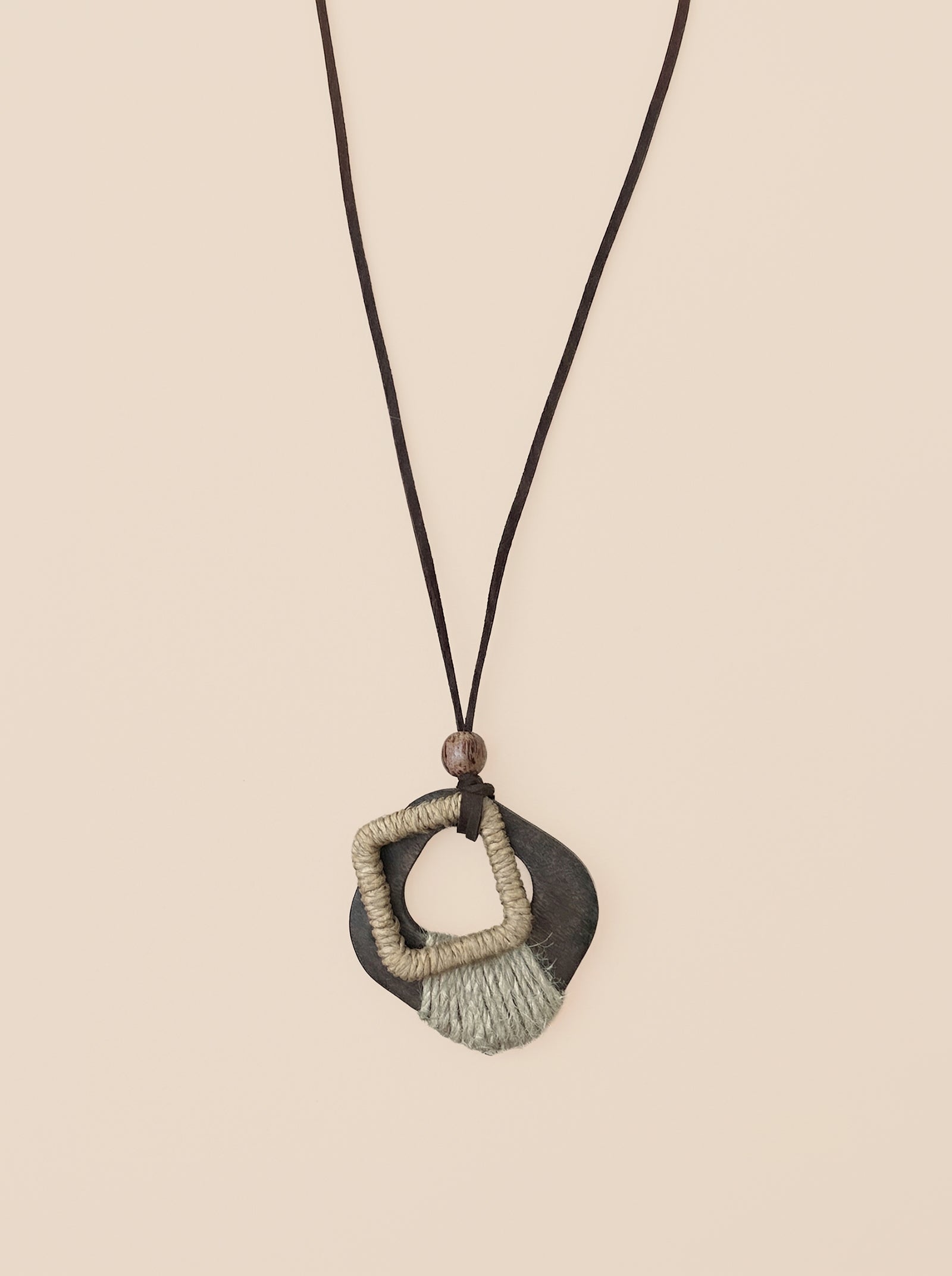 Artisanal Woodland Pendant Necklace by LINTICO