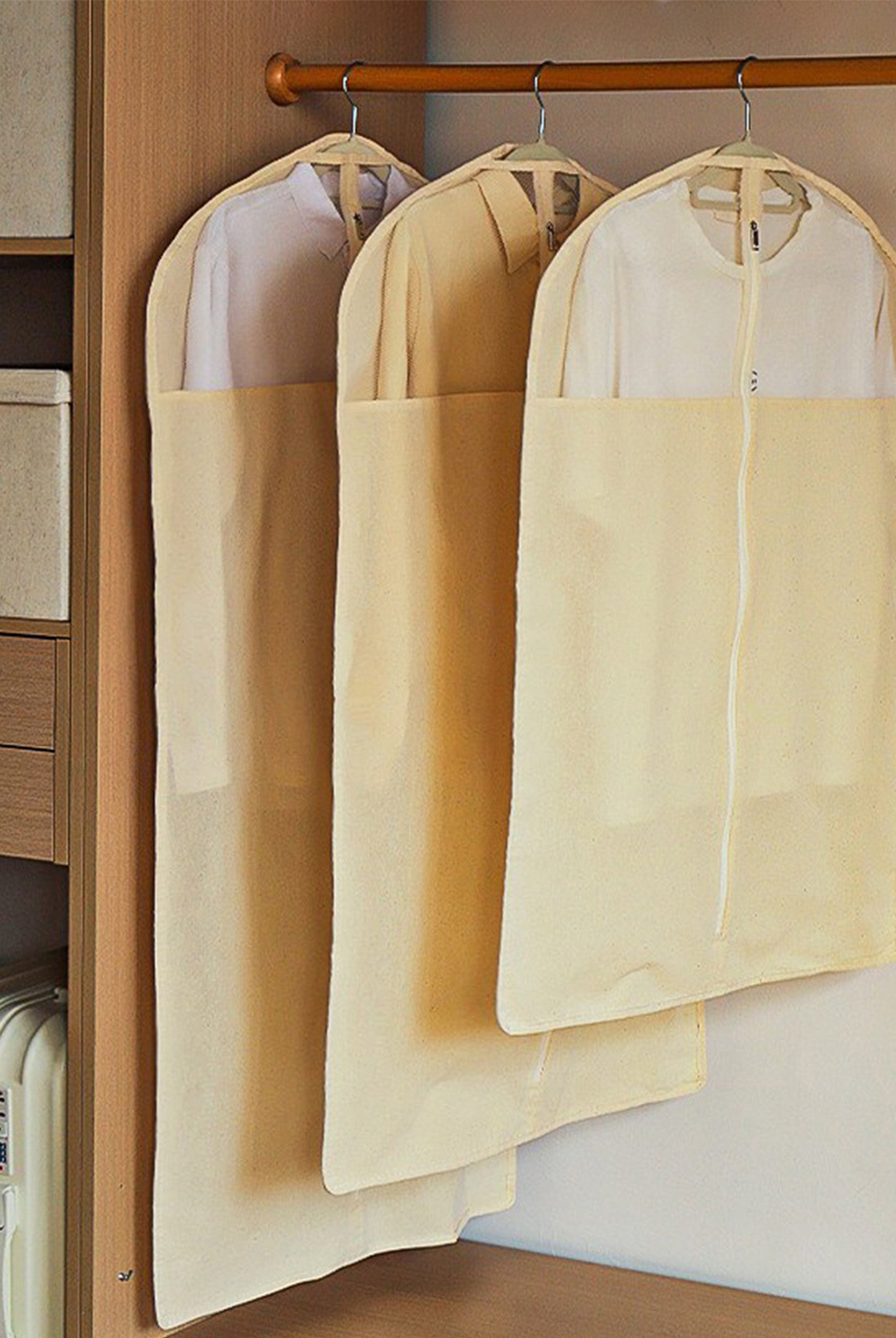 Linen Cotton Clear Window Dust-Proof Storage Bags by LINTICO for women