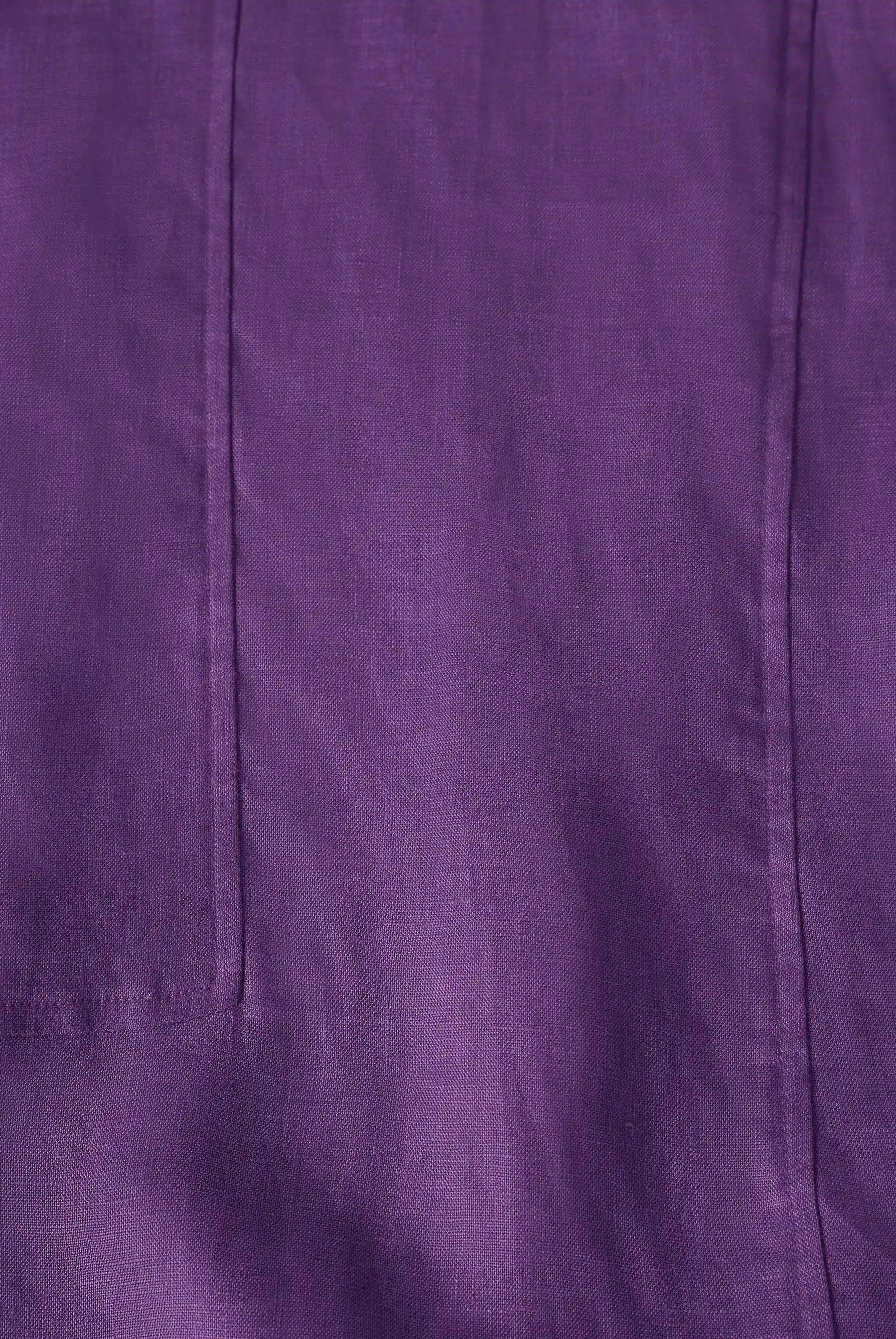 100% Linen Collarless Mid-Length Dress SOFIA - DRESSES-Linen Midi