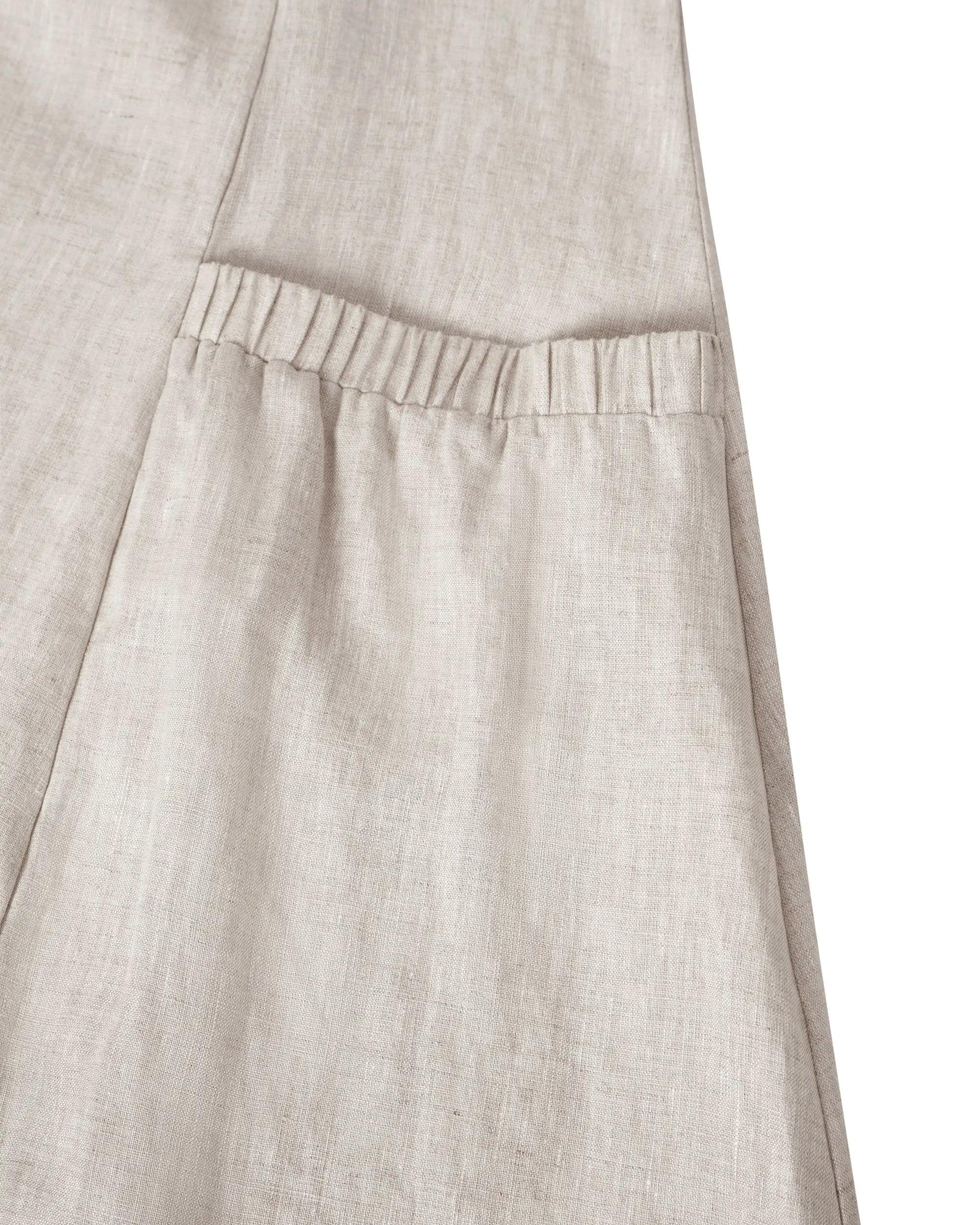 100% Linen Swing Beach Tank Dress GIANA - DRESSES-Linen Midi