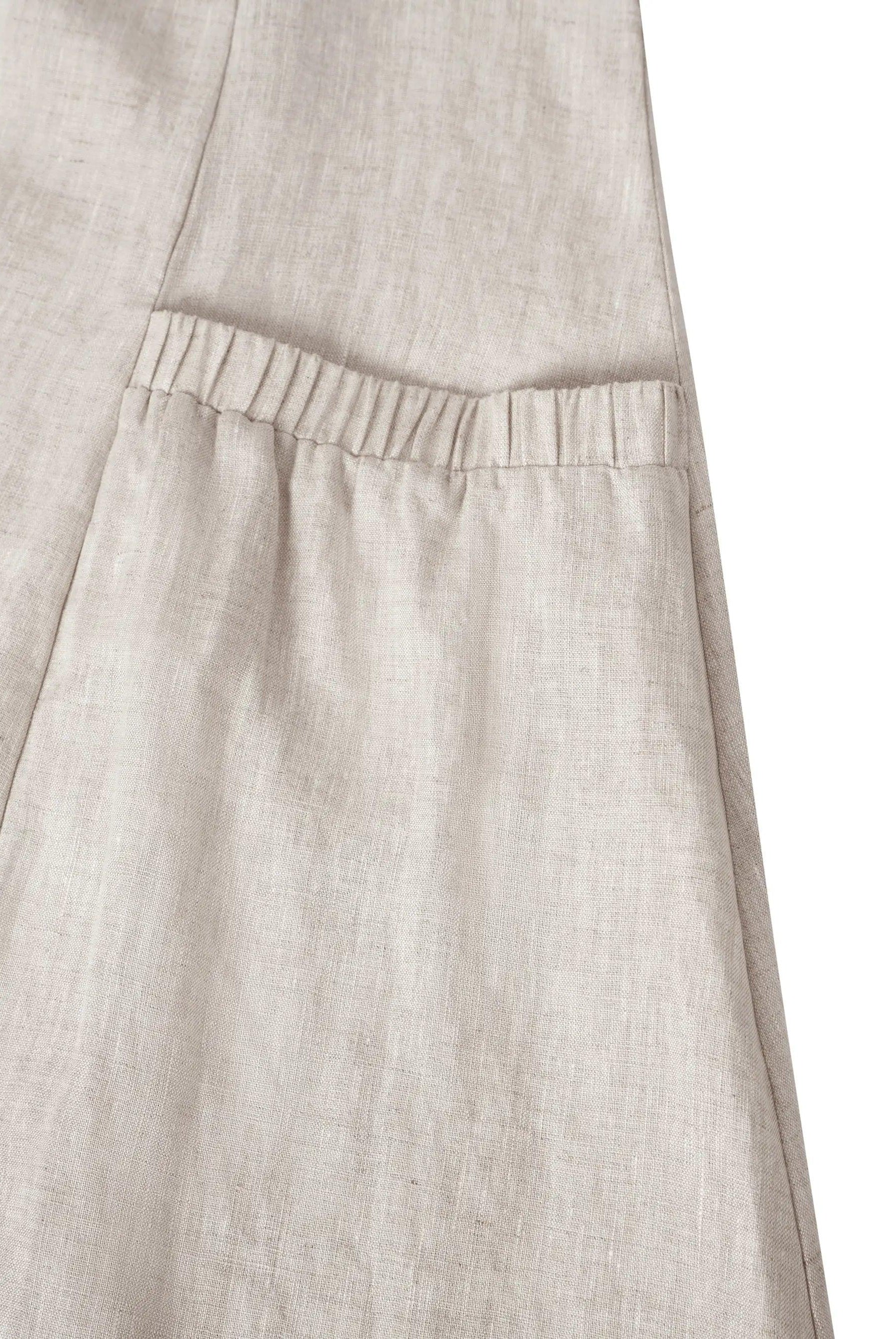 100% Linen Swing Beach Tank Dress GIANA - DRESSES-Linen Midi