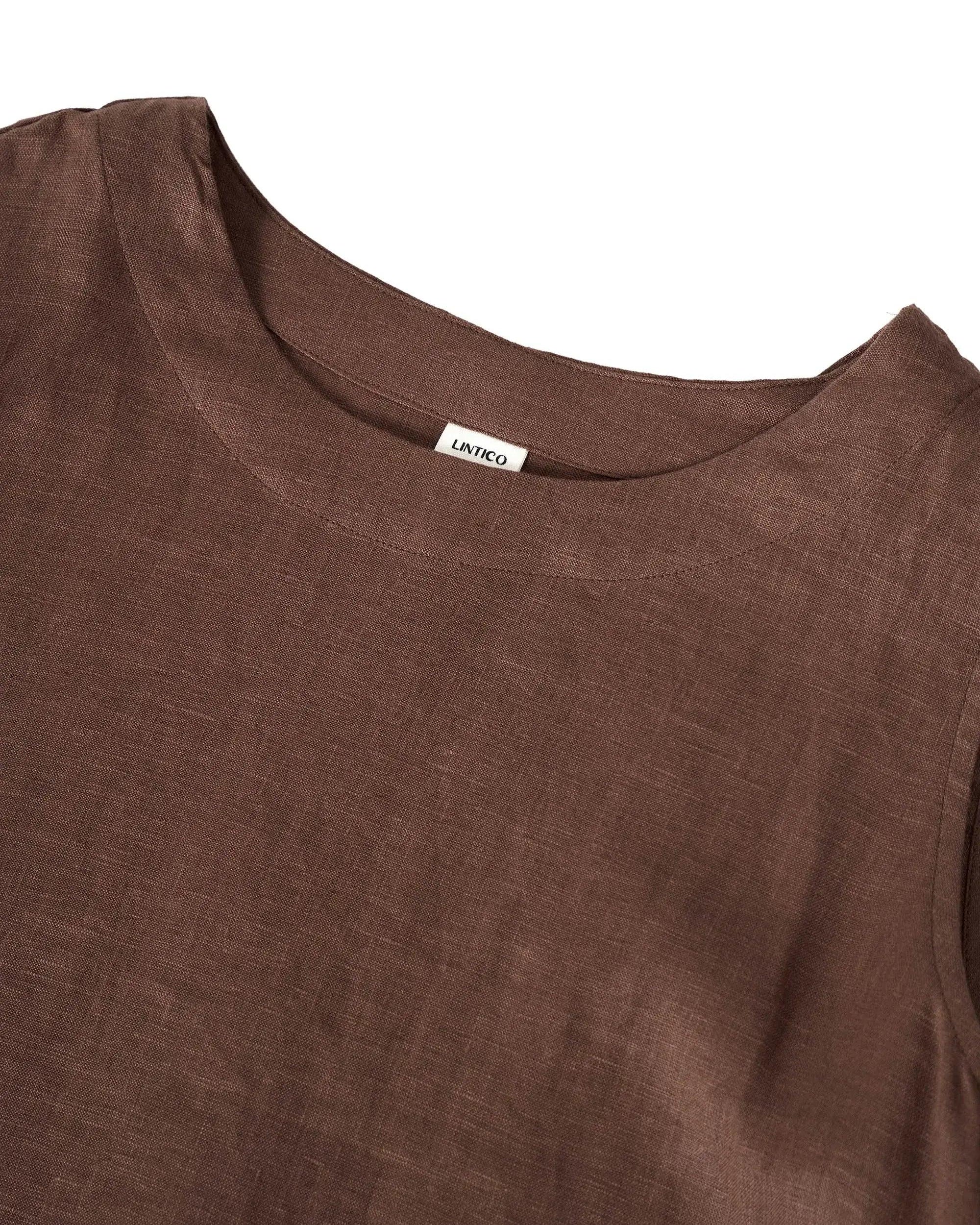 100% Linen Lightweight Sleeveless Dress SIENNA - DRESSES-Linen Midi