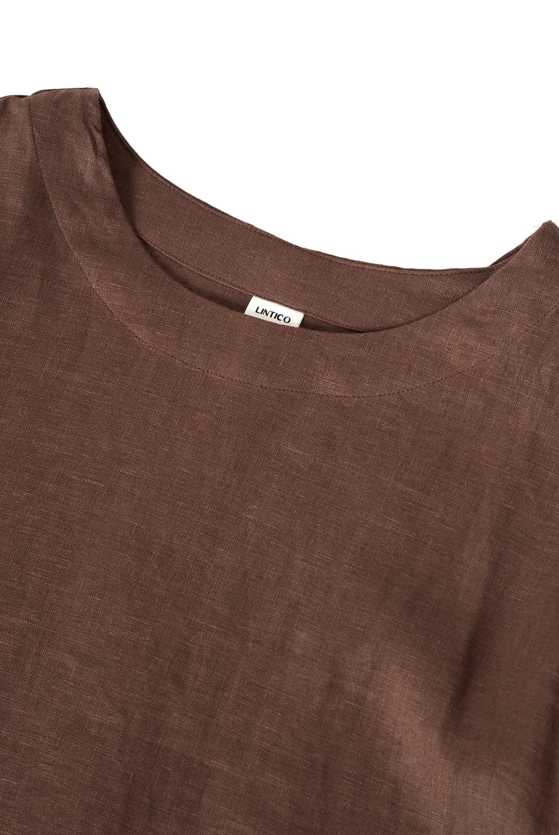 100% Linen Lightweight Sleeveless Dress SIENNA - DRESSES-Linen Midi